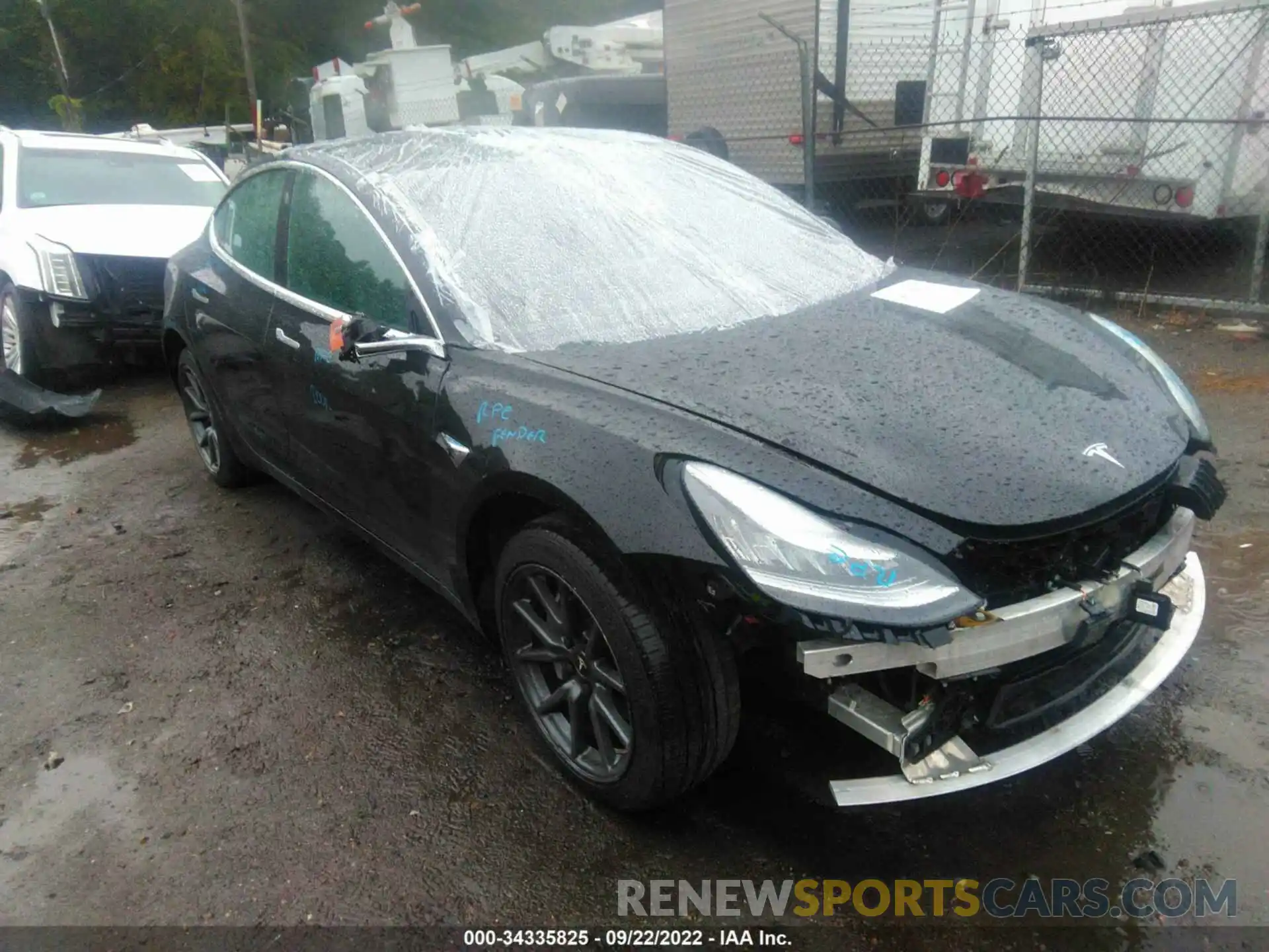 1 Photograph of a damaged car 5YJ3E1EB1KF208889 TESLA MODEL 3 2019