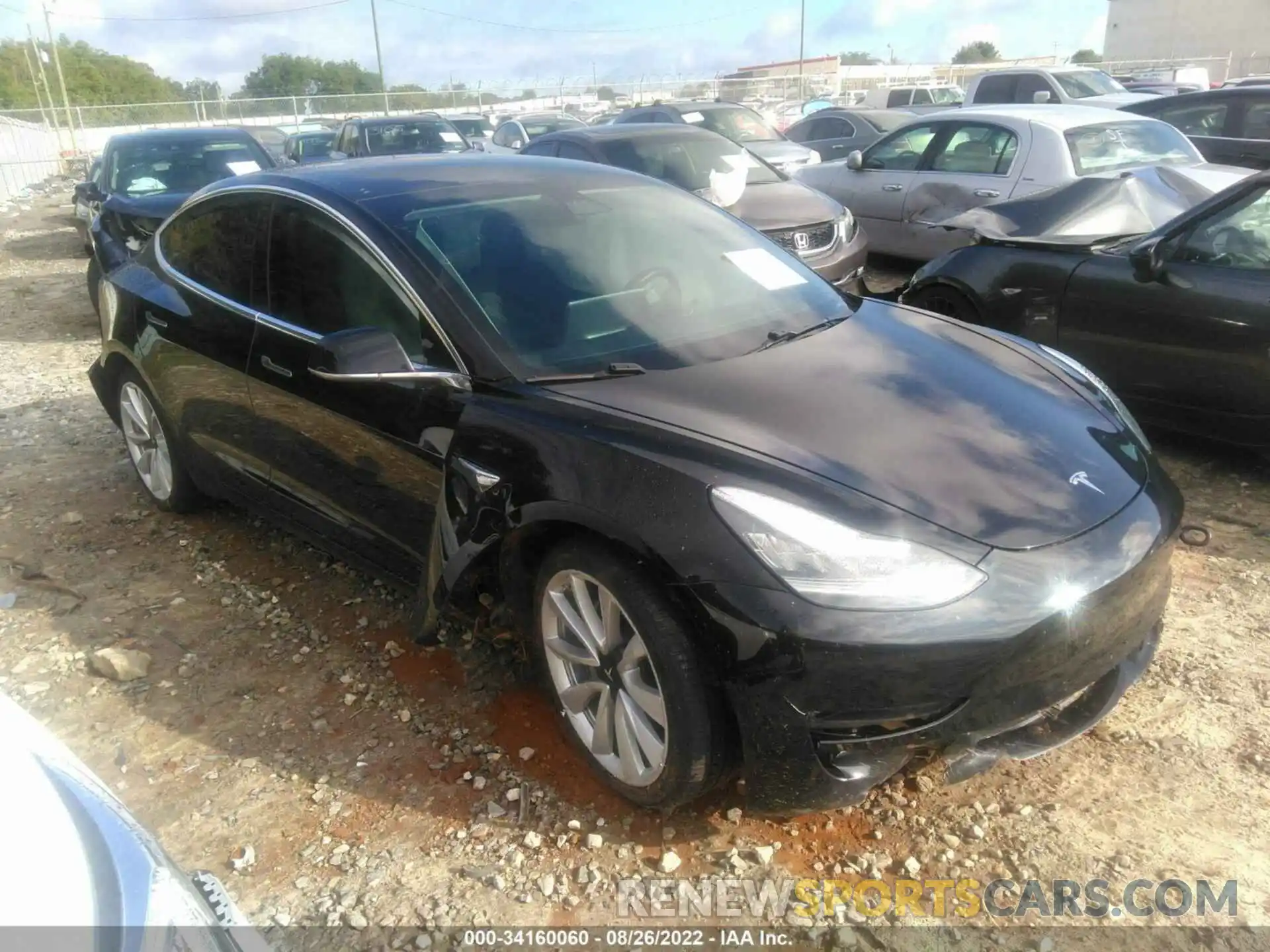 1 Photograph of a damaged car 5YJ3E1EB1KF211999 TESLA MODEL 3 2019