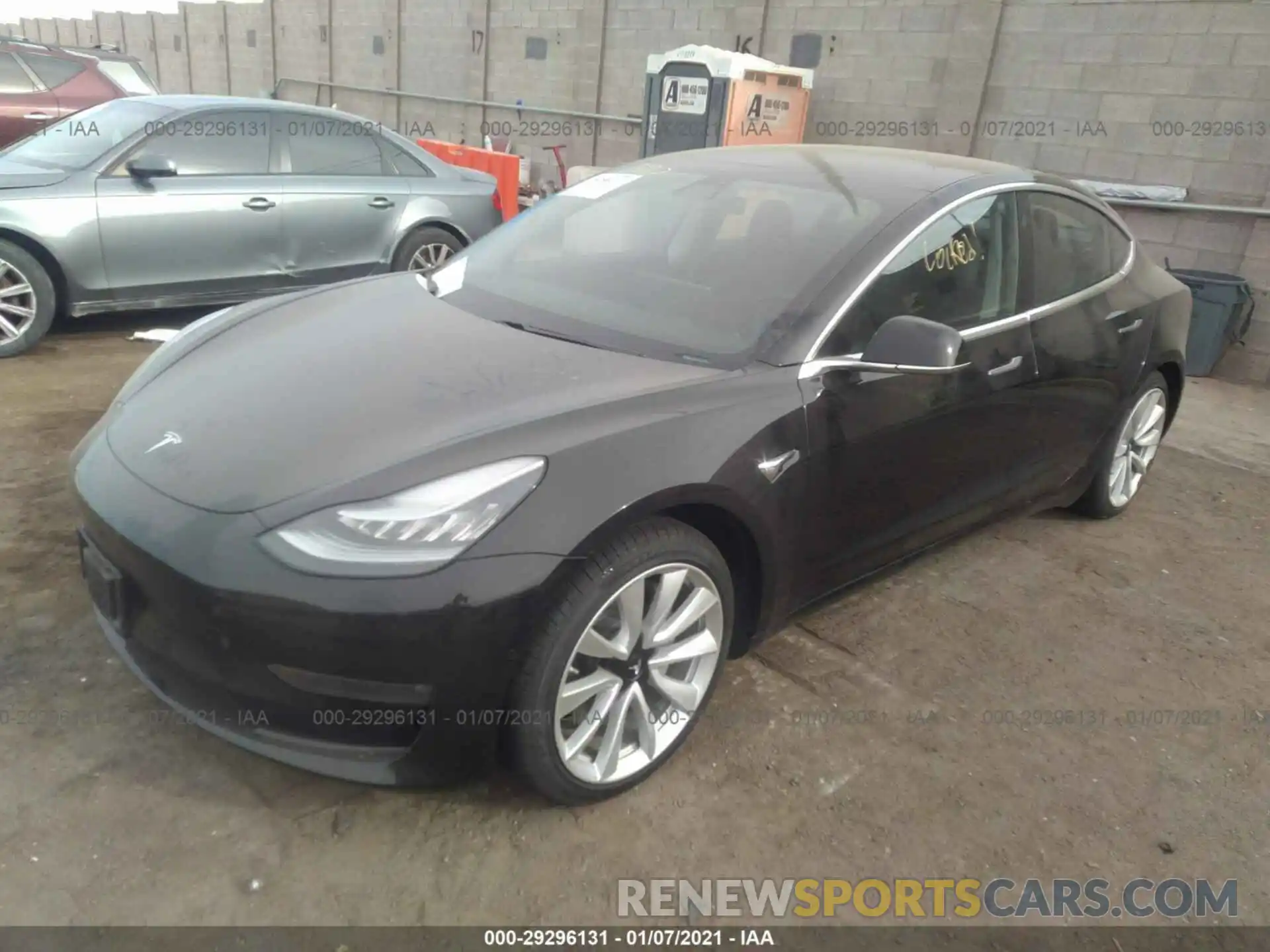 2 Photograph of a damaged car 5YJ3E1EB1KF364575 TESLA MODEL 3 2019