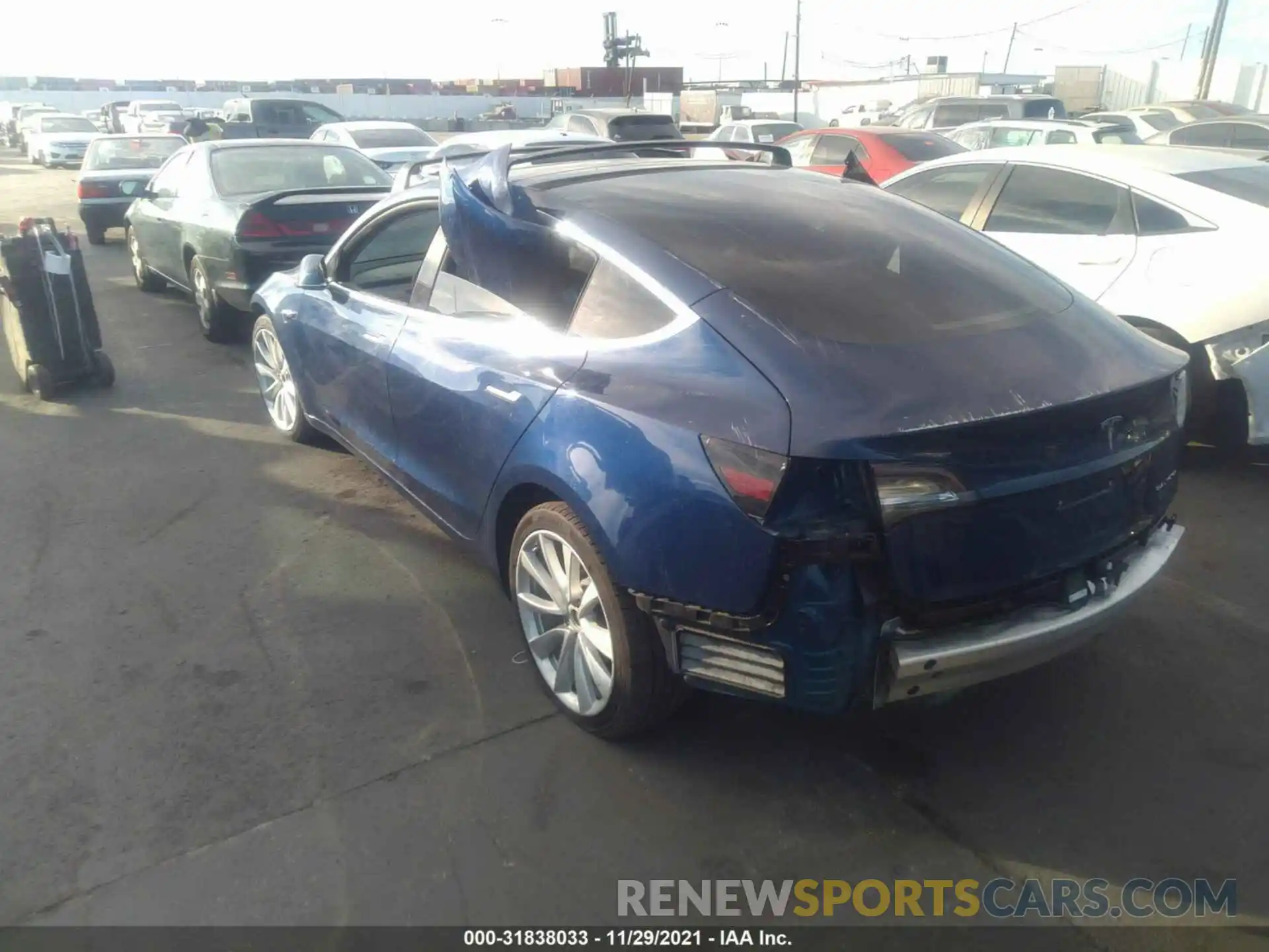 3 Photograph of a damaged car 5YJ3E1EB1KF365600 TESLA MODEL 3 2019