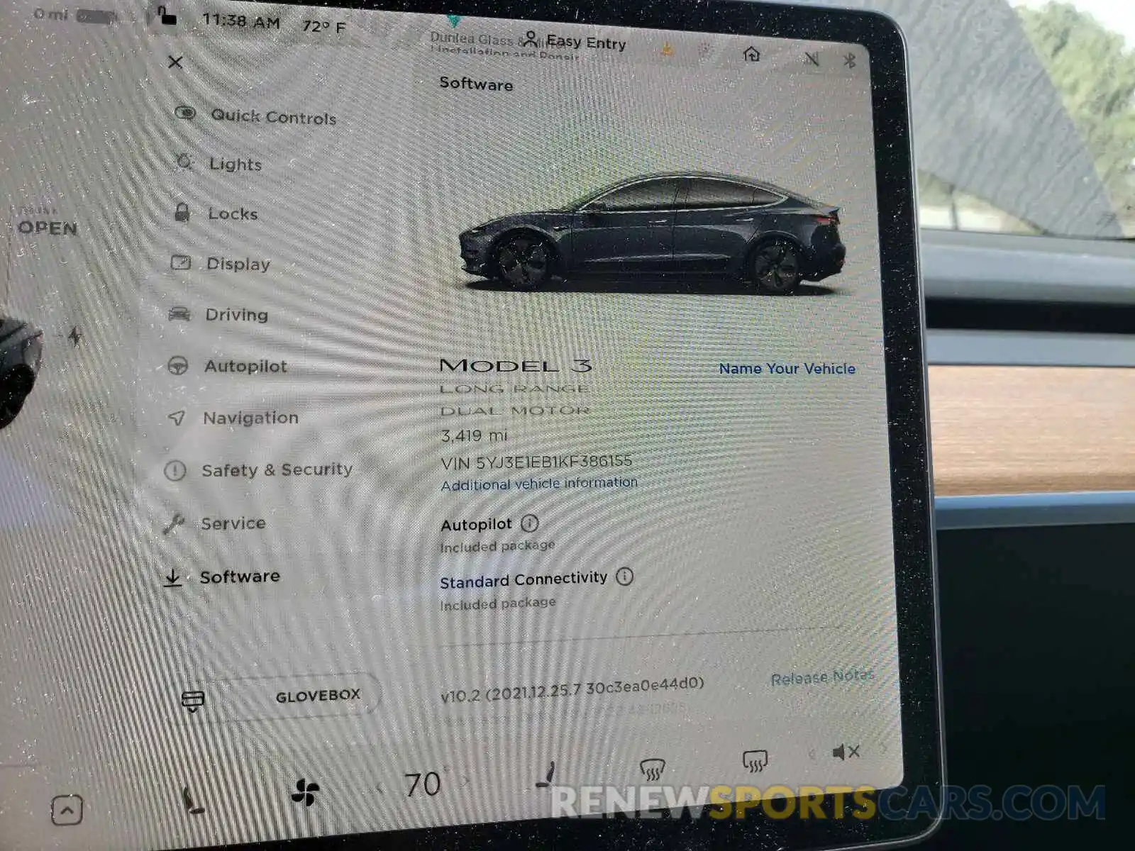 8 Фотография поврежденного автомобиля 5YJ3E1EB1KF386155 TESLA MODEL 3 2019