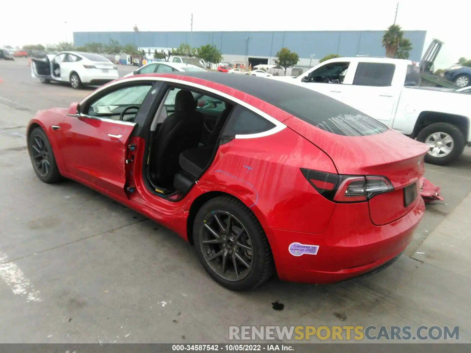 3 Photograph of a damaged car 5YJ3E1EB1KF387113 TESLA MODEL 3 2019