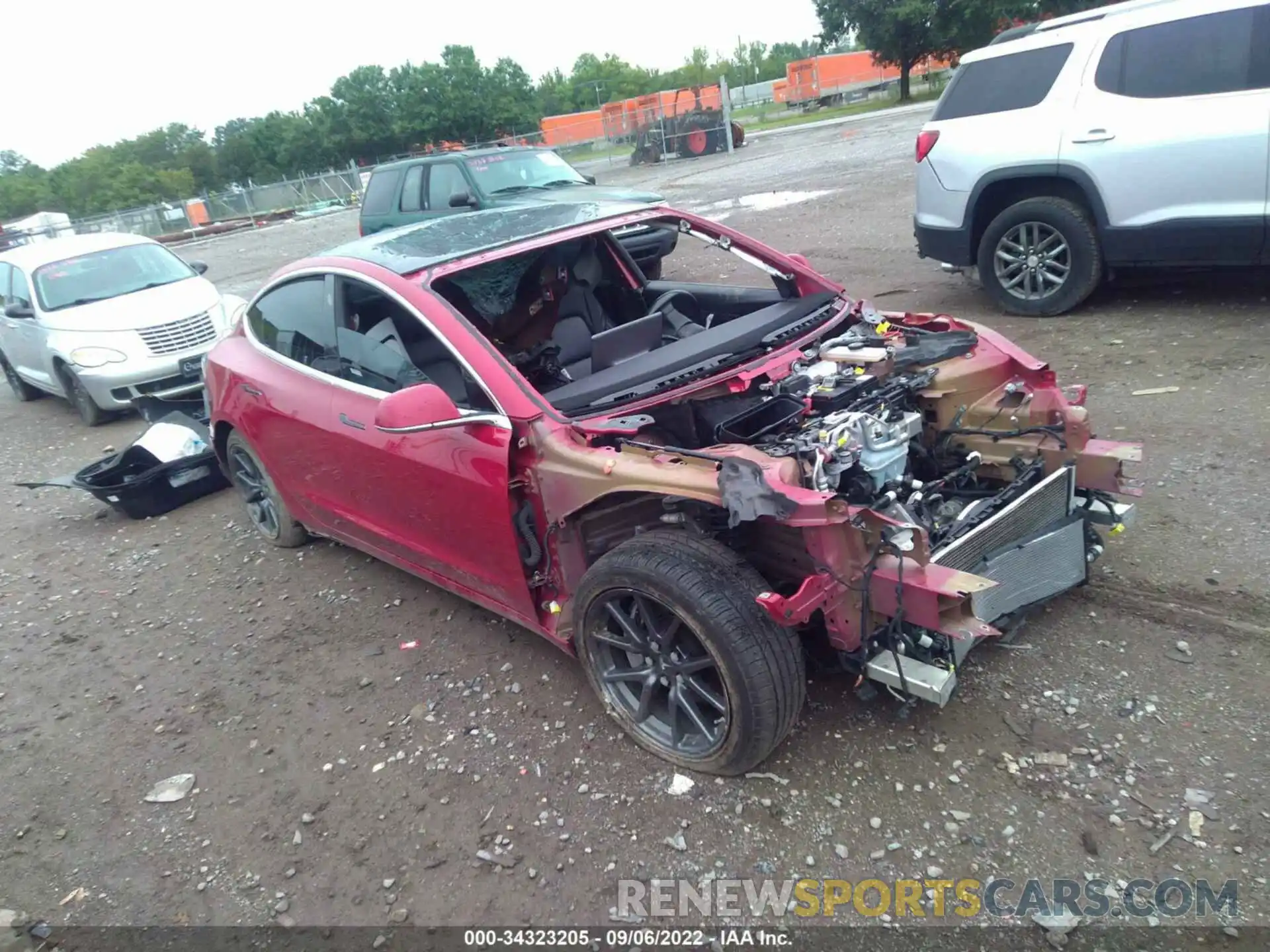 1 Photograph of a damaged car 5YJ3E1EB1KF387161 TESLA MODEL 3 2019