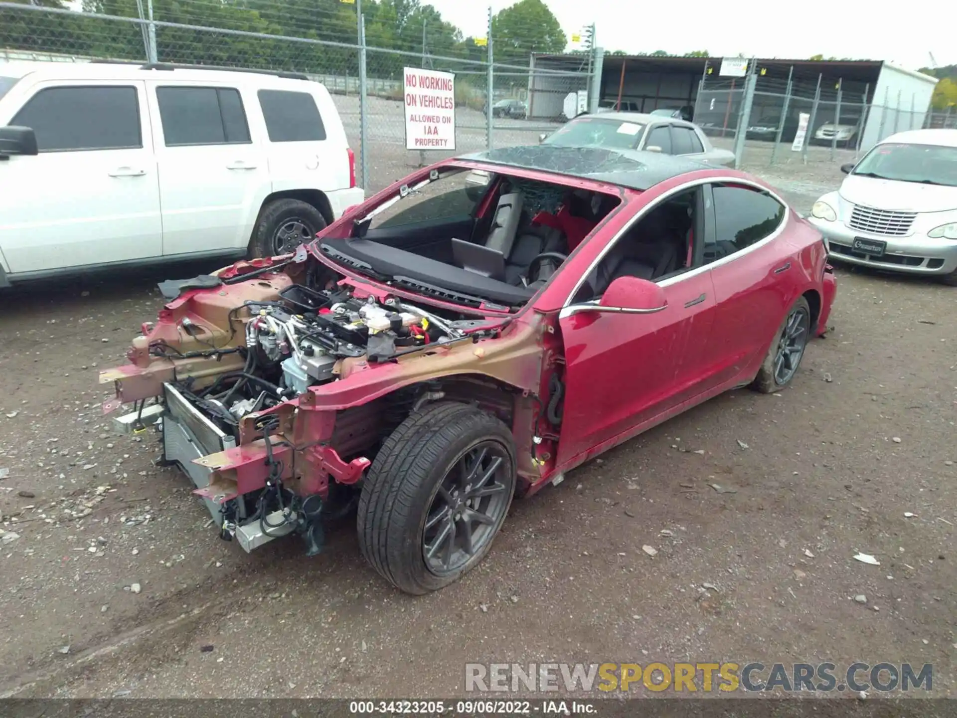 2 Photograph of a damaged car 5YJ3E1EB1KF387161 TESLA MODEL 3 2019