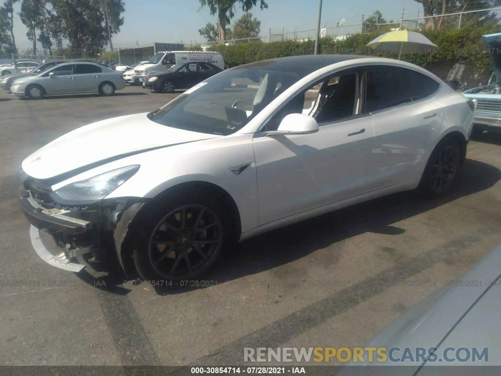 2 Photograph of a damaged car 5YJ3E1EB1KF388553 TESLA MODEL 3 2019