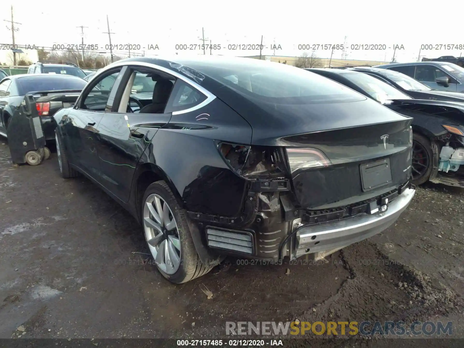 3 Photograph of a damaged car 5YJ3E1EB1KF388813 TESLA MODEL 3 2019