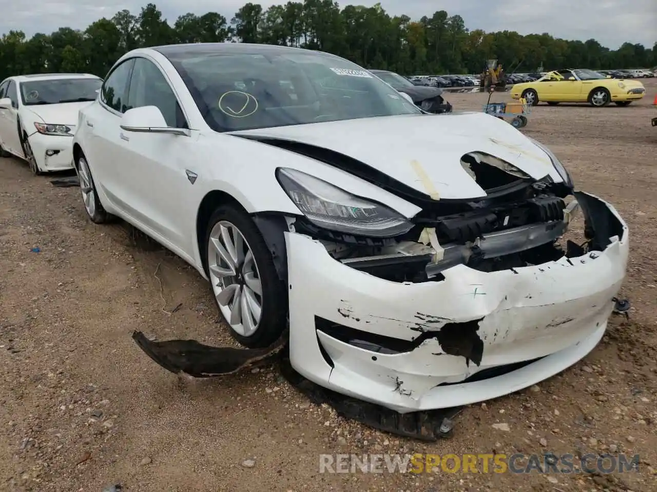 1 Photograph of a damaged car 5YJ3E1EB1KF390125 TESLA MODEL 3 2019