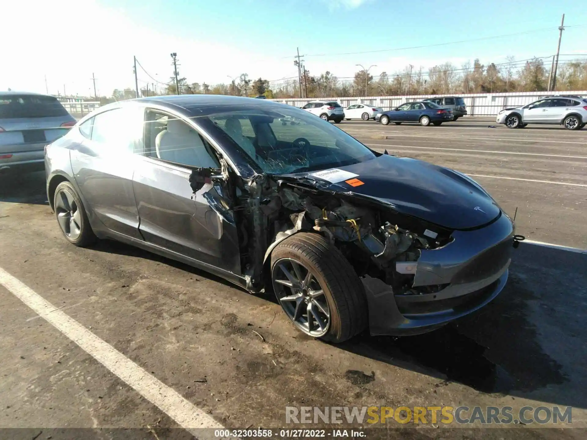 1 Photograph of a damaged car 5YJ3E1EB1KF390755 TESLA MODEL 3 2019