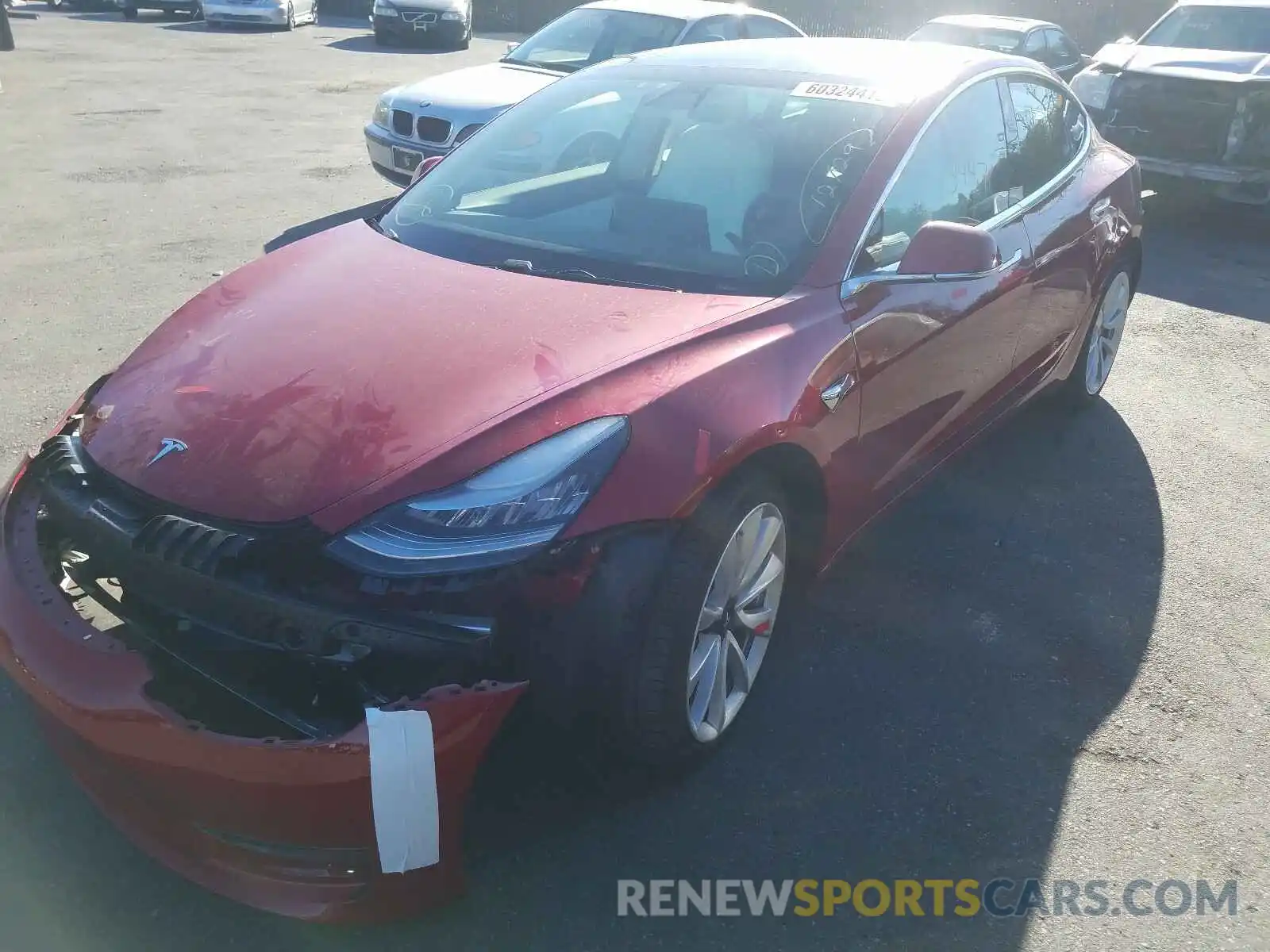 2 Photograph of a damaged car 5YJ3E1EB1KF391887 TESLA MODEL 3 2019