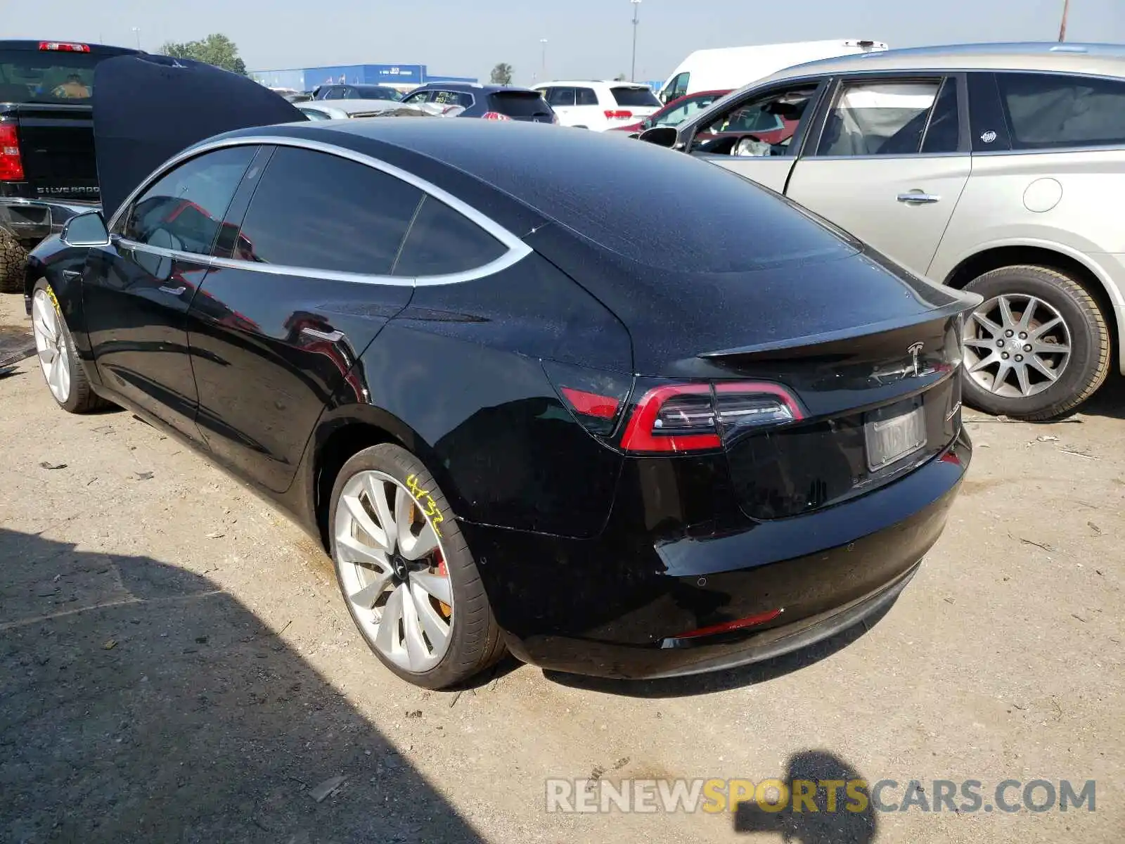 3 Фотография поврежденного автомобиля 5YJ3E1EB1KF393333 TESLA MODEL 3 2019