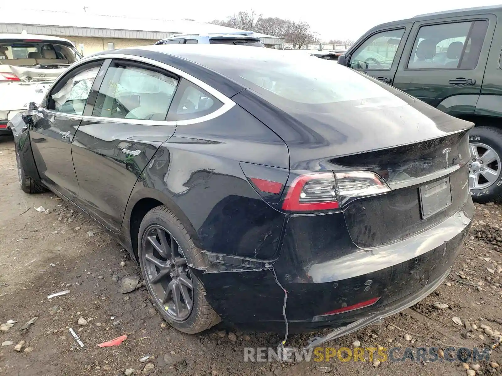 3 Photograph of a damaged car 5YJ3E1EB1KF421292 TESLA MODEL 3 2019