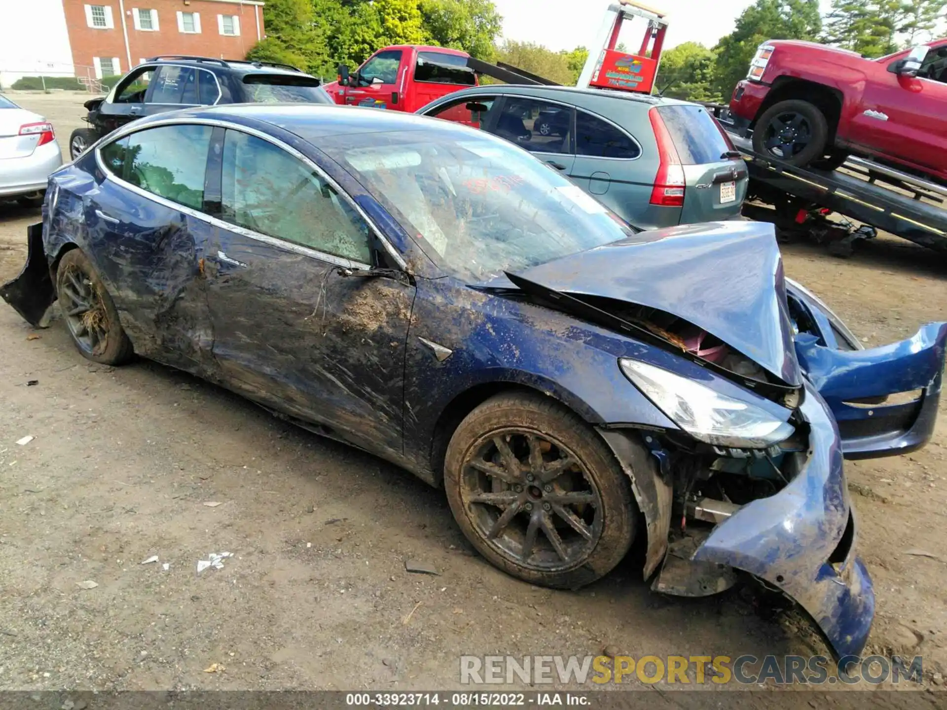 1 Photograph of a damaged car 5YJ3E1EB1KF421504 TESLA MODEL 3 2019