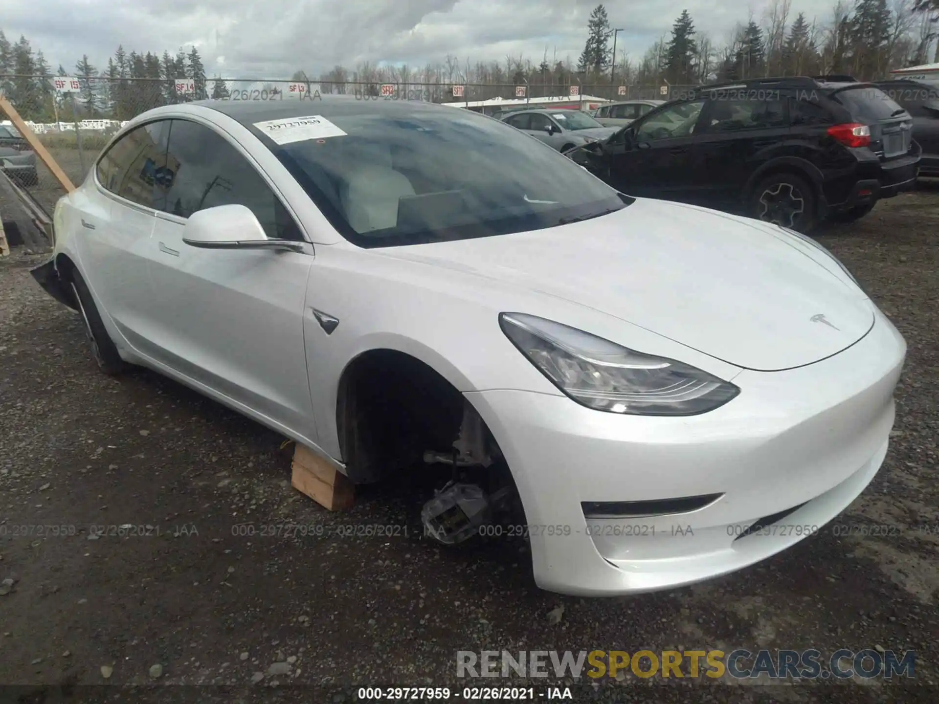 1 Фотография поврежденного автомобиля 5YJ3E1EB1KF421521 TESLA MODEL 3 2019