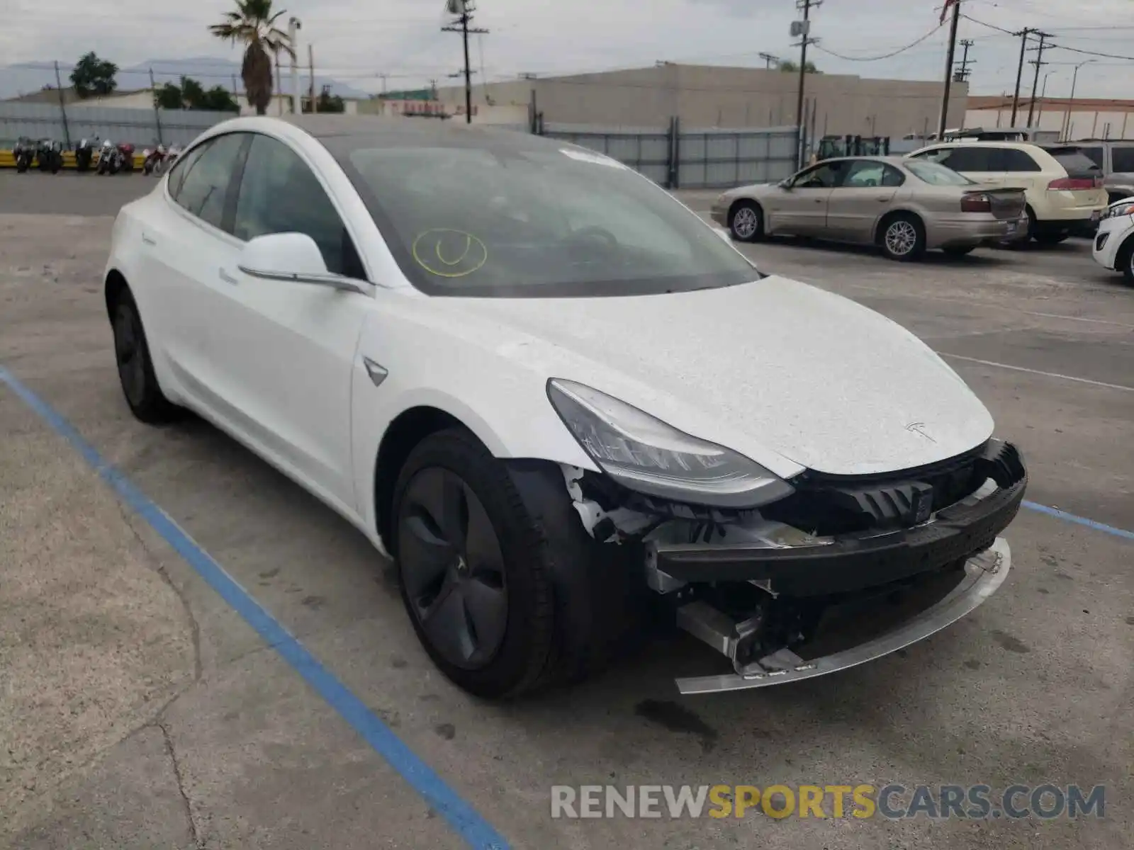 1 Photograph of a damaged car 5YJ3E1EB1KF433460 TESLA MODEL 3 2019