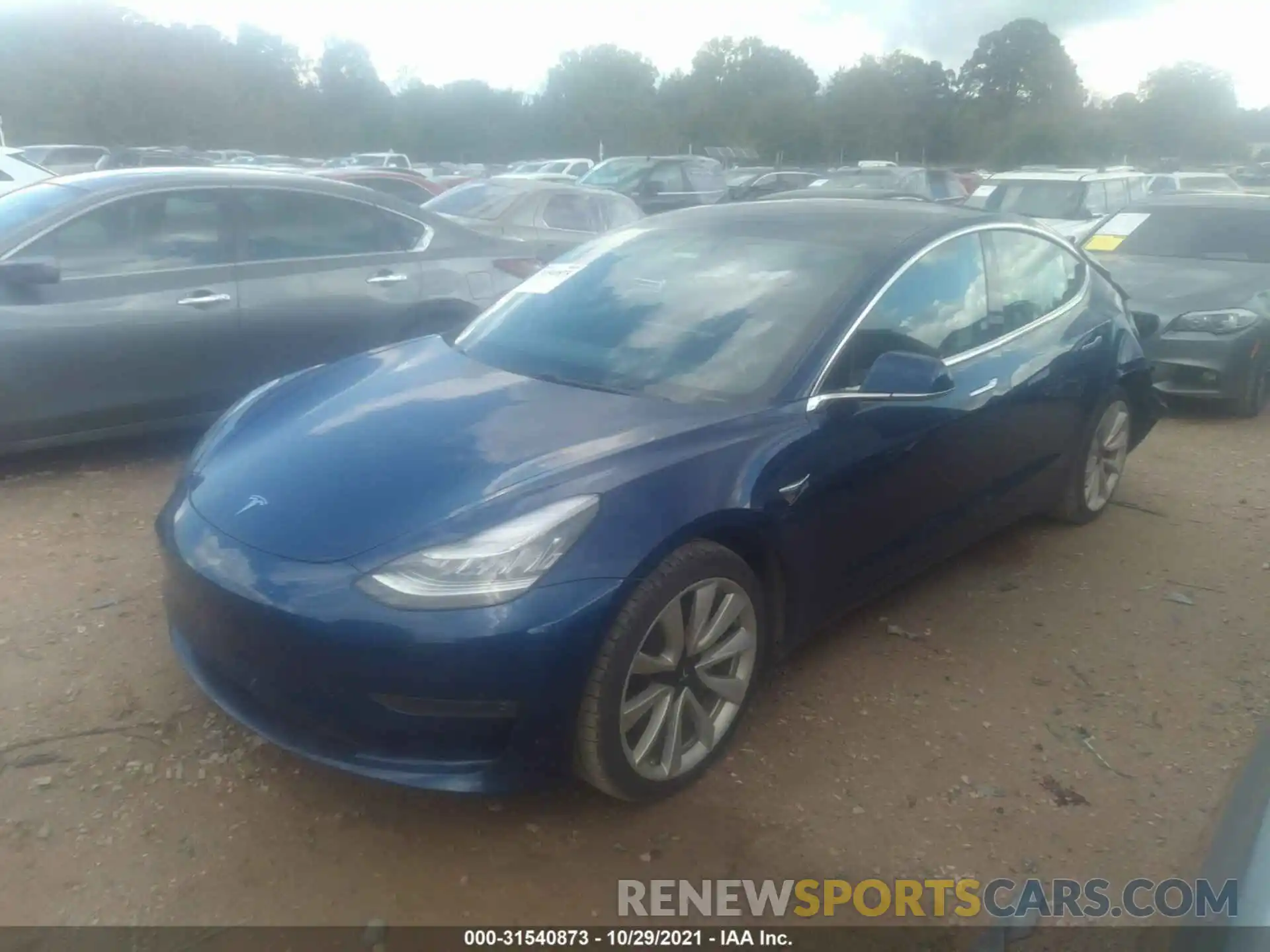 2 Photograph of a damaged car 5YJ3E1EB1KF433846 TESLA MODEL 3 2019