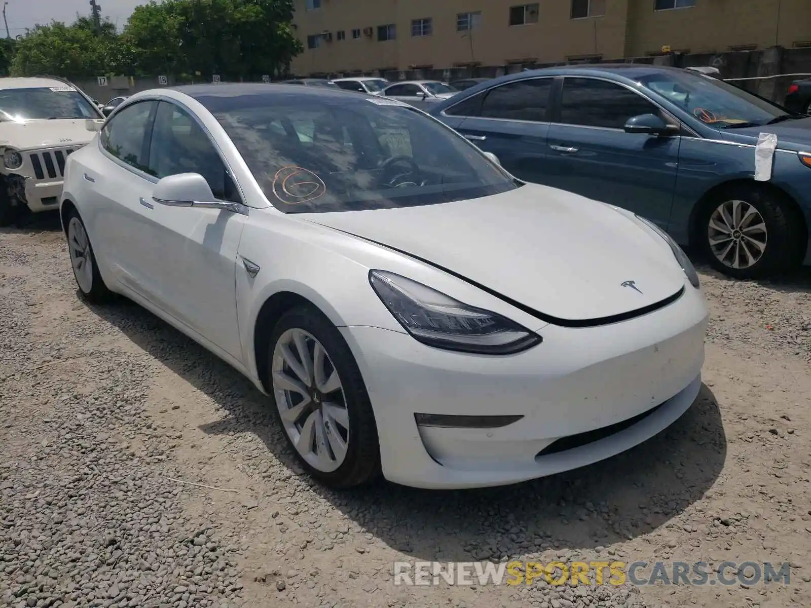 1 Photograph of a damaged car 5YJ3E1EB1KF434138 TESLA MODEL 3 2019