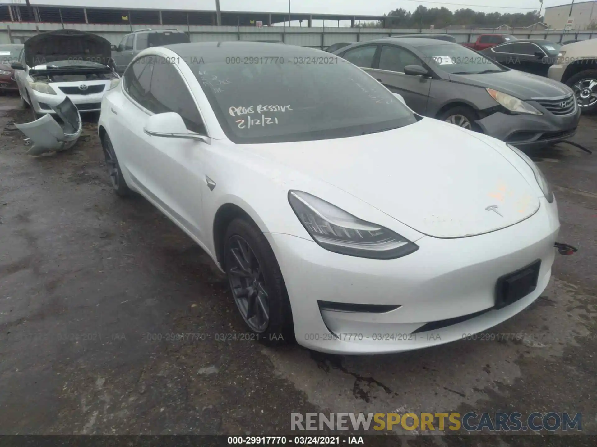 1 Photograph of a damaged car 5YJ3E1EB1KF451859 TESLA MODEL 3 2019