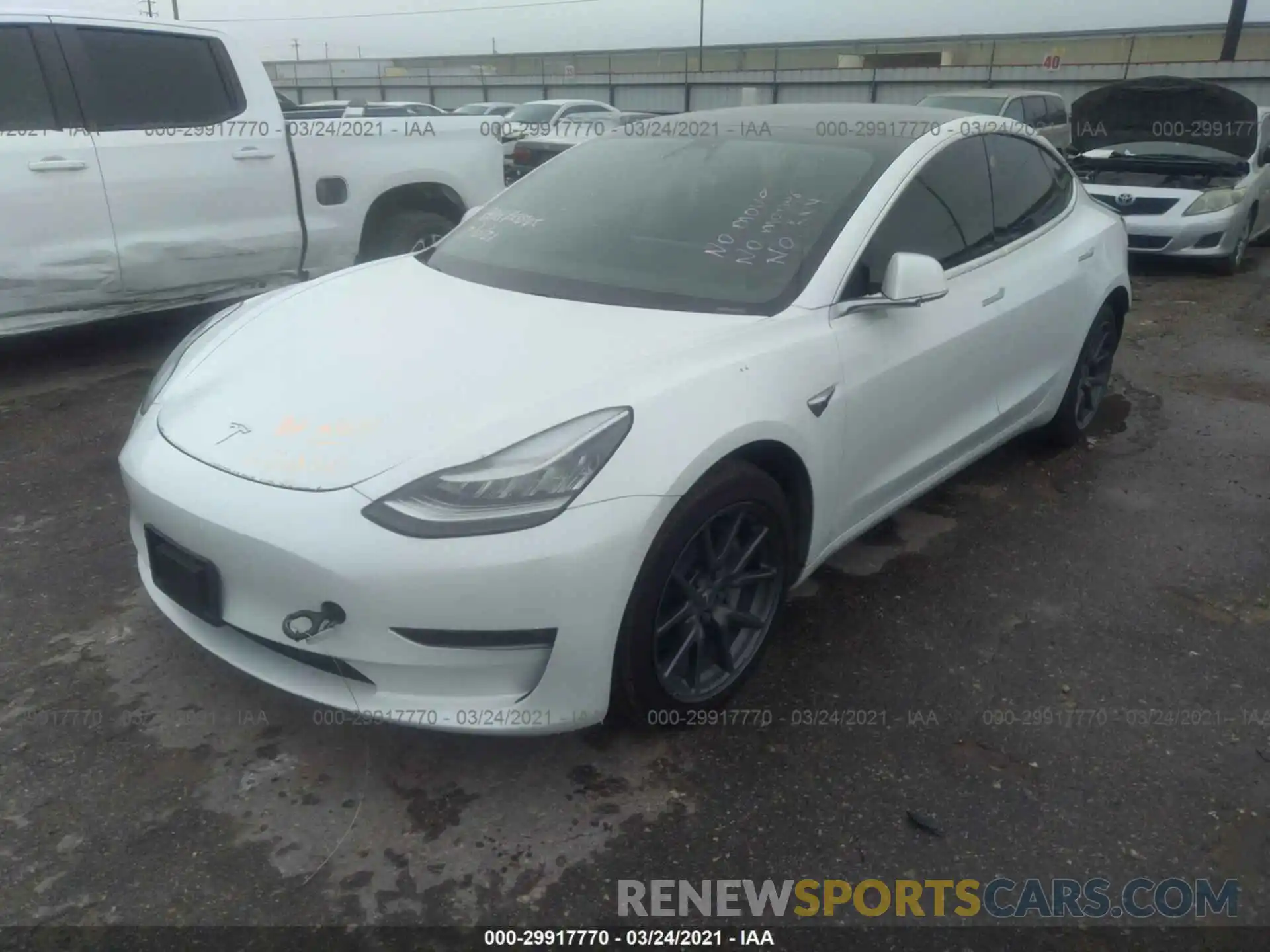 2 Photograph of a damaged car 5YJ3E1EB1KF451859 TESLA MODEL 3 2019