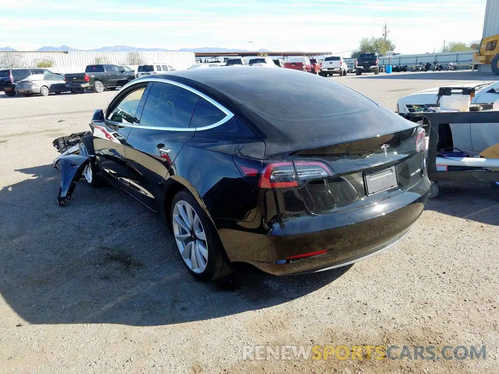 3 Photograph of a damaged car 5YJ3E1EB1KF453353 TESLA MODEL 3 2019