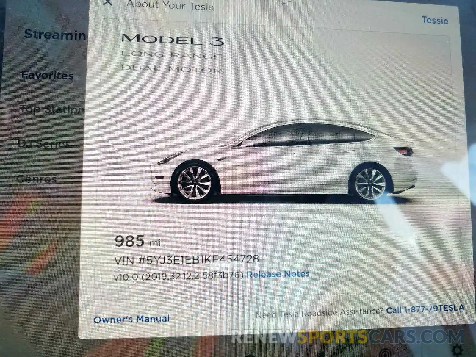 8 Photograph of a damaged car 5YJ3E1EB1KF454728 TESLA MODEL 3 2019