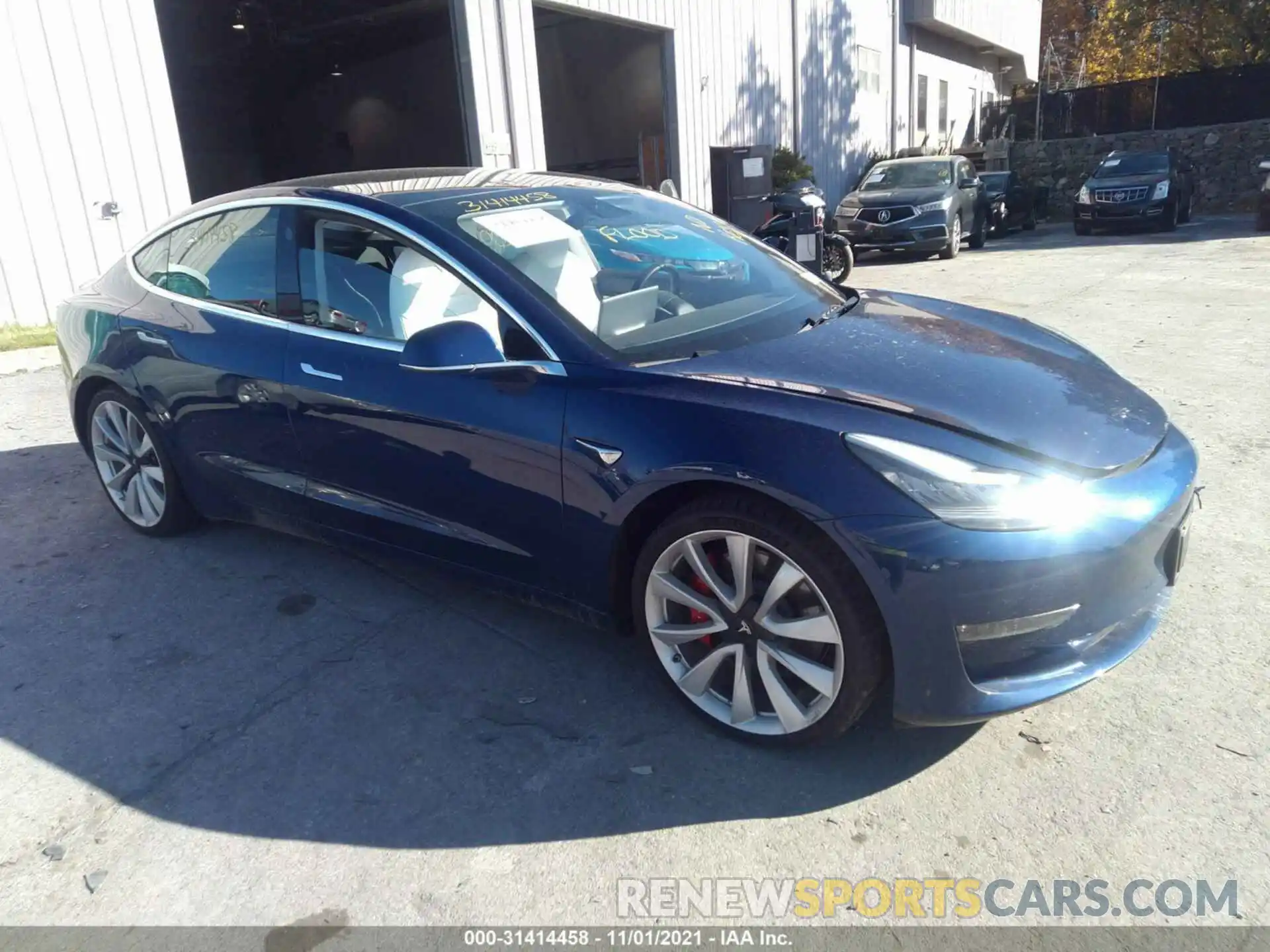 1 Photograph of a damaged car 5YJ3E1EB1KF454955 TESLA MODEL 3 2019