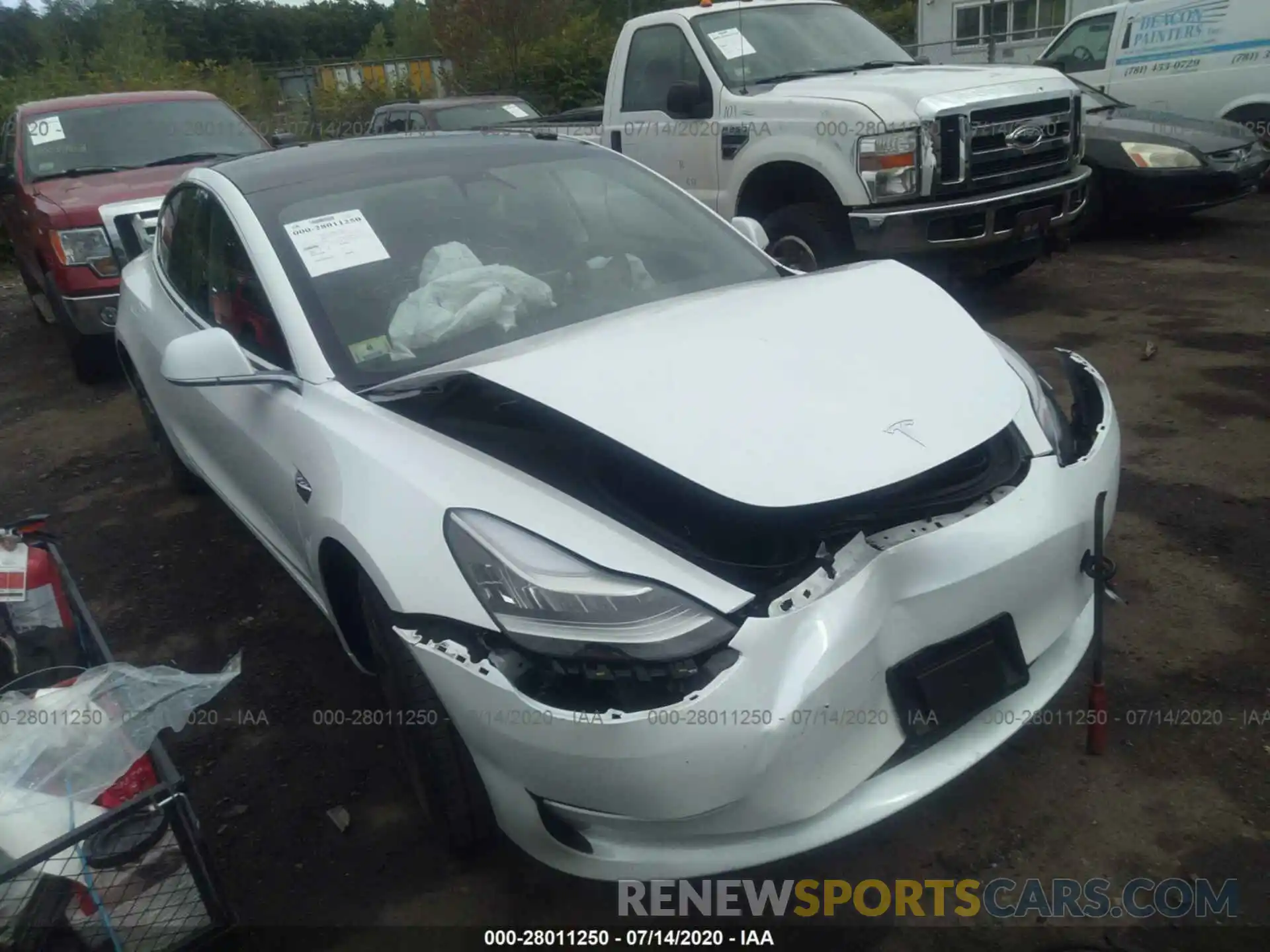 1 Photograph of a damaged car 5YJ3E1EB1KF469228 TESLA MODEL 3 2019