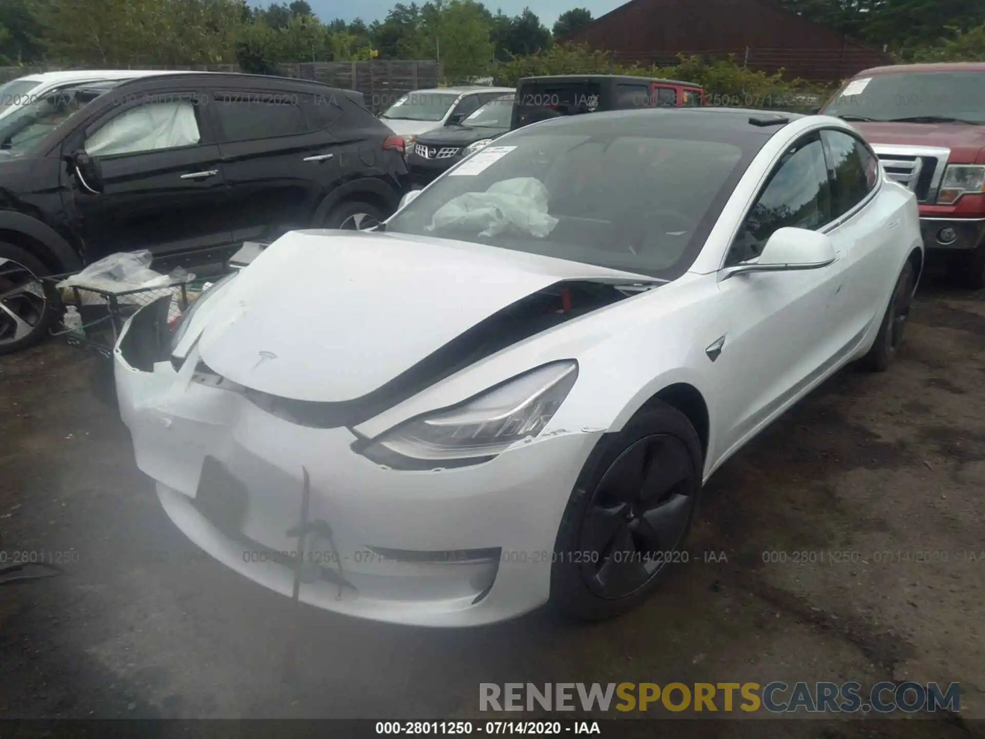 2 Photograph of a damaged car 5YJ3E1EB1KF469228 TESLA MODEL 3 2019