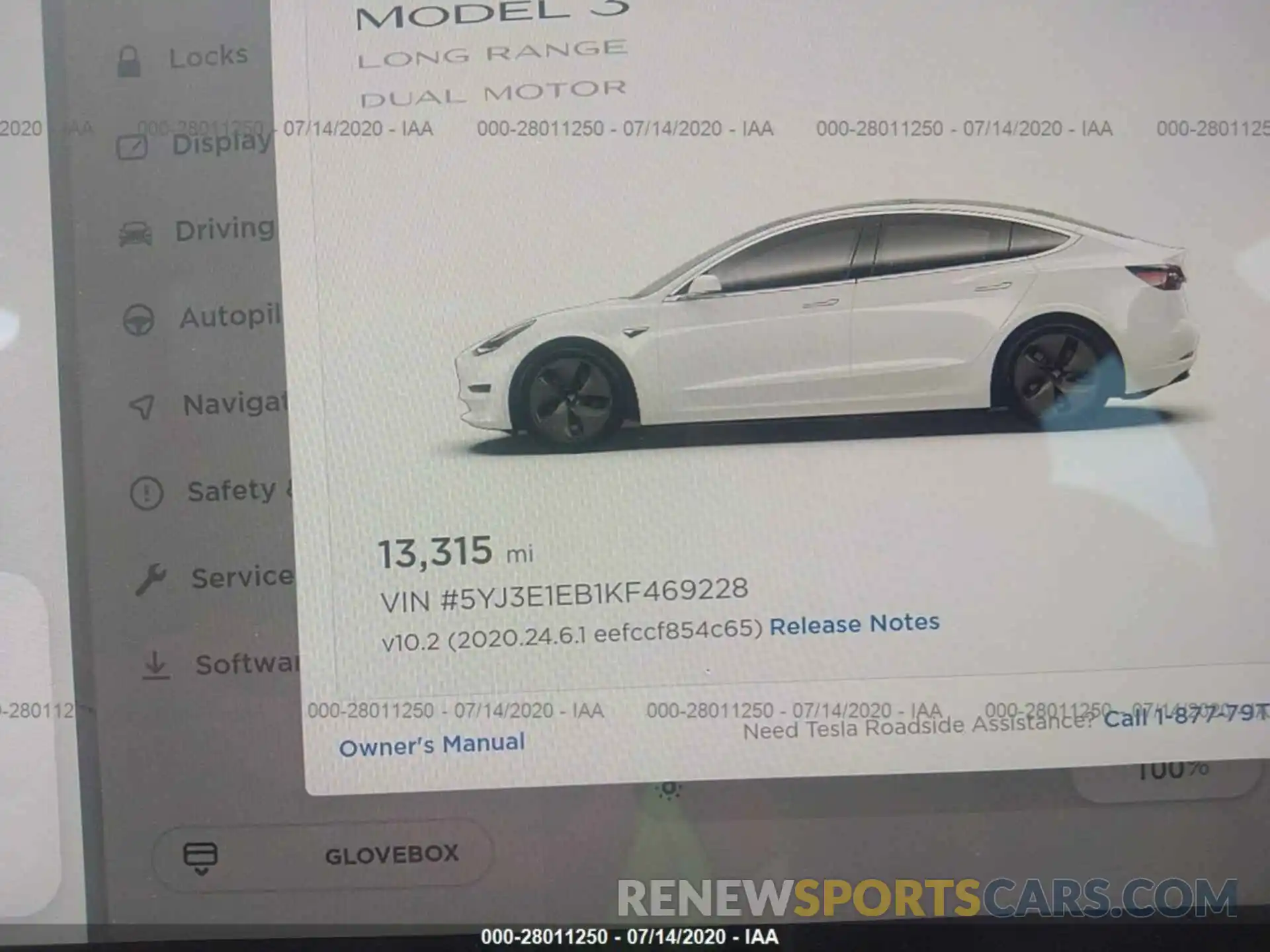 7 Photograph of a damaged car 5YJ3E1EB1KF469228 TESLA MODEL 3 2019