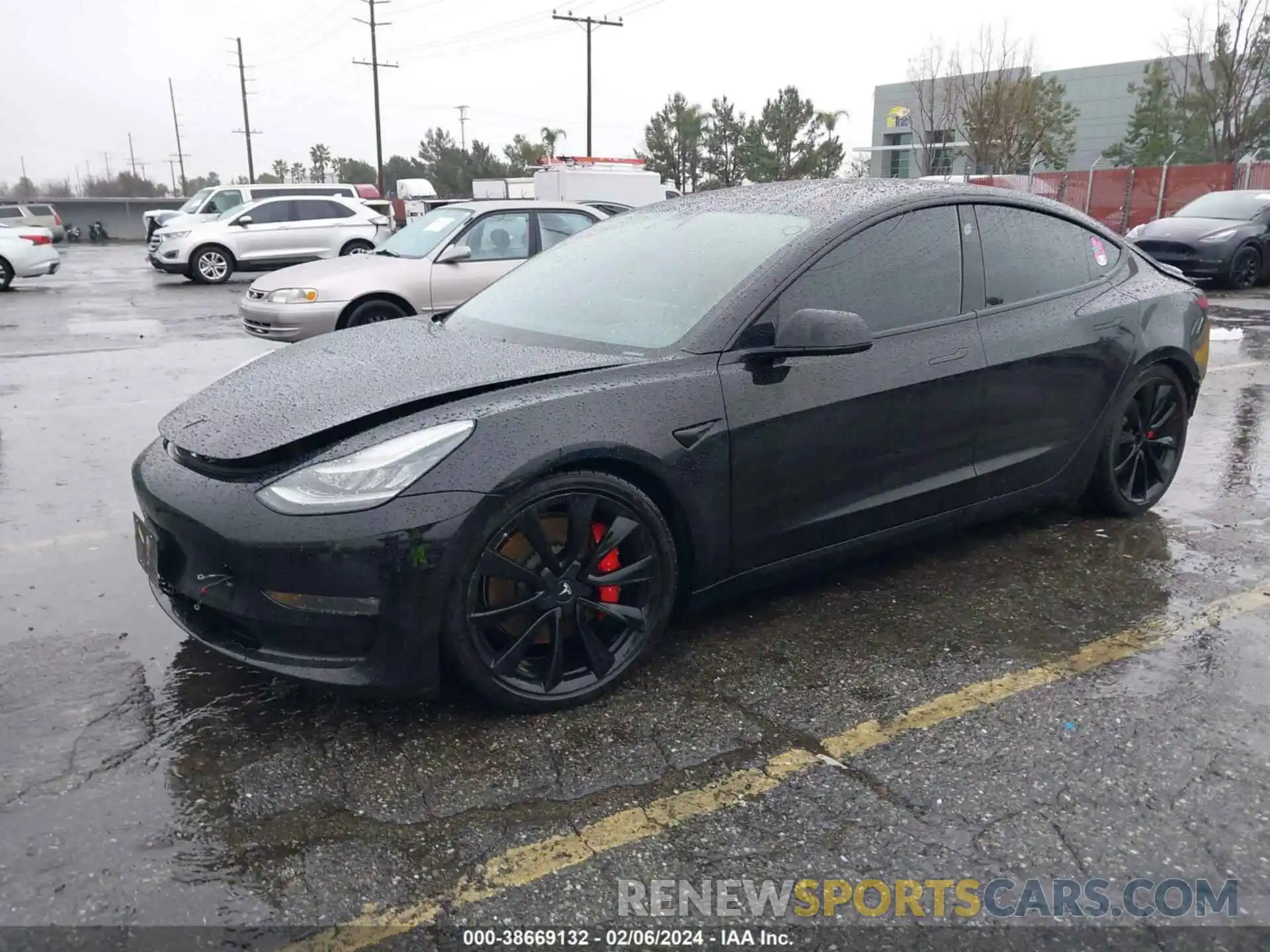 2 Photograph of a damaged car 5YJ3E1EB1KF476972 TESLA MODEL 3 2019