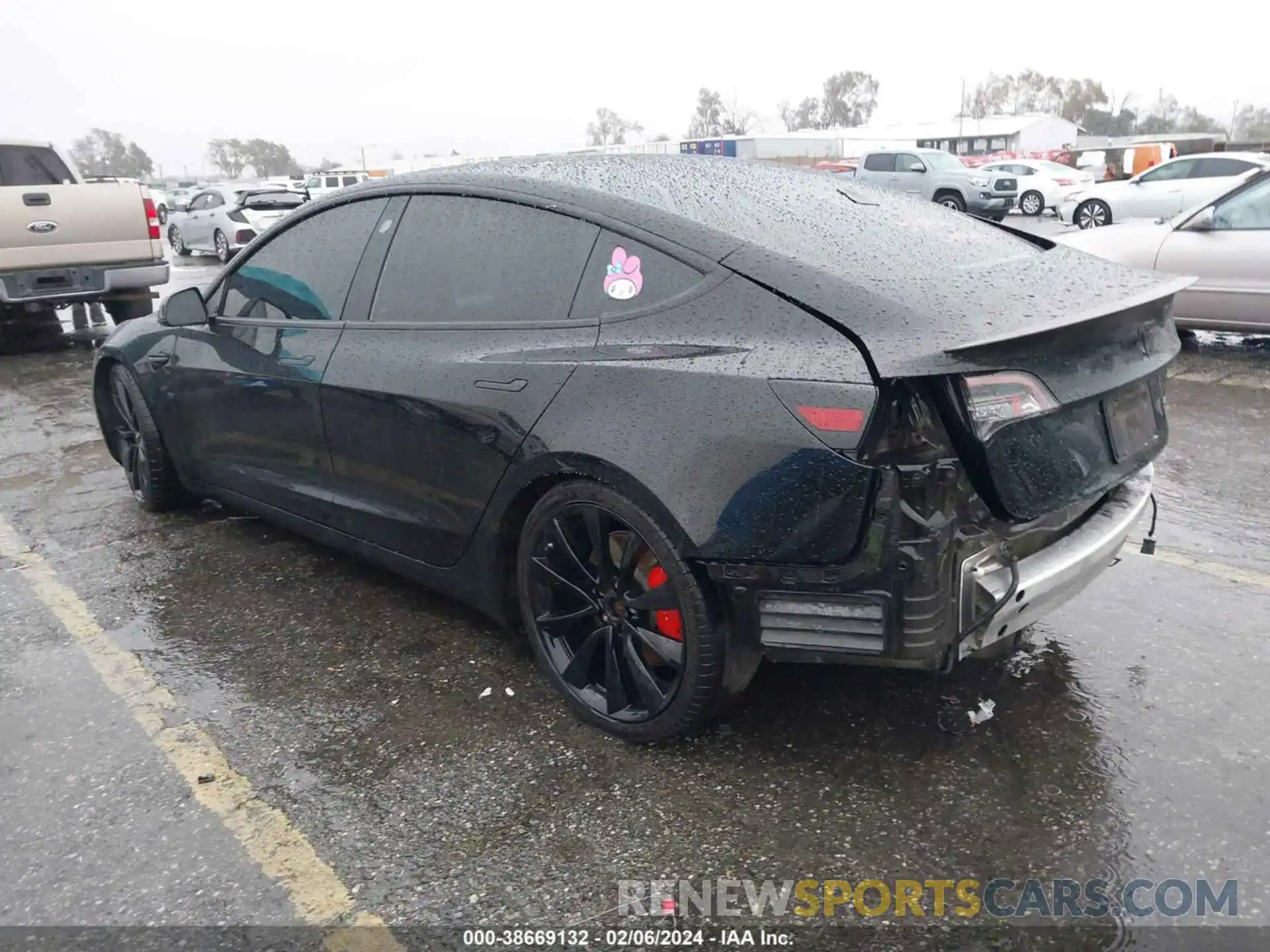 3 Photograph of a damaged car 5YJ3E1EB1KF476972 TESLA MODEL 3 2019