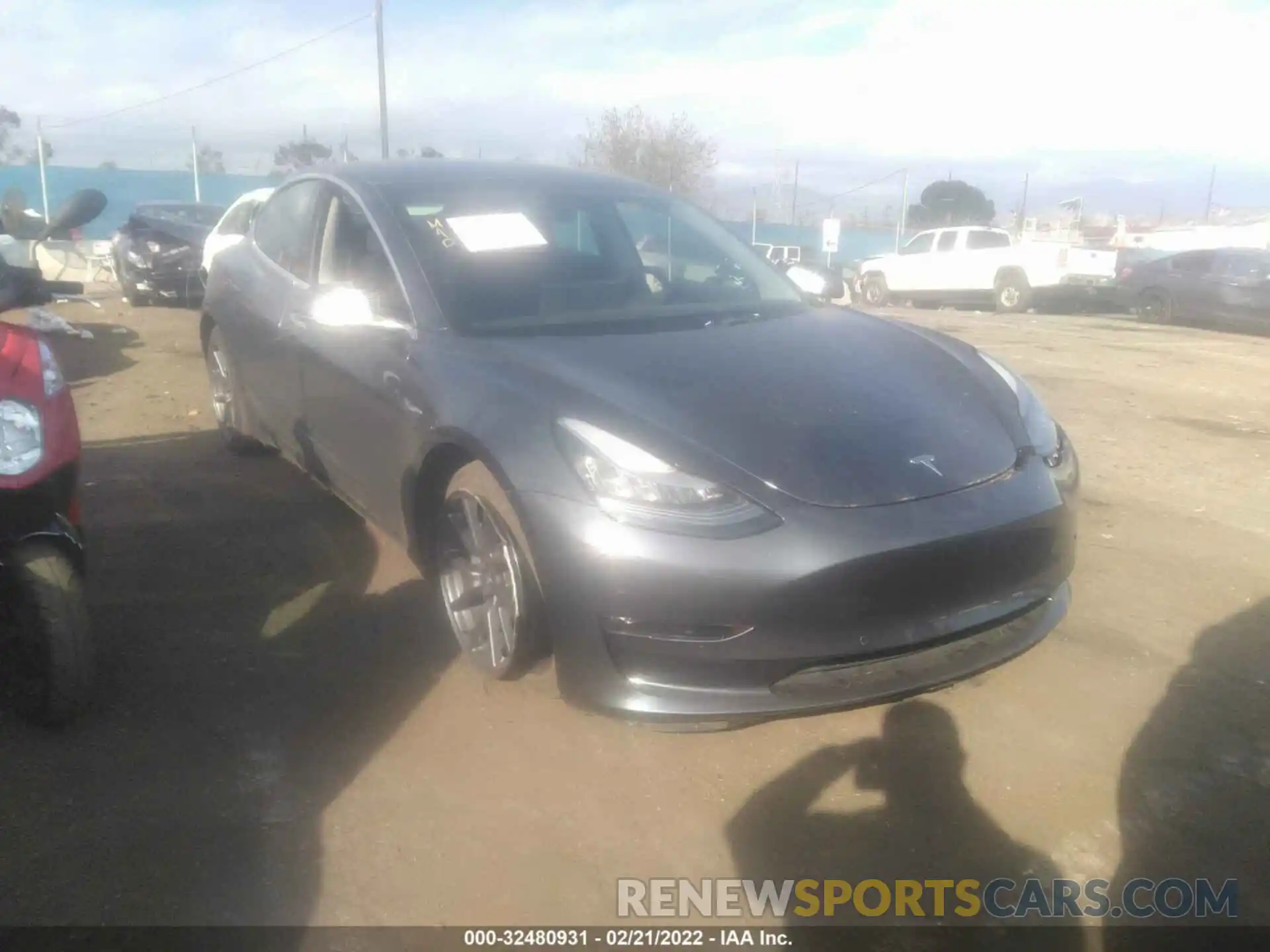 1 Photograph of a damaged car 5YJ3E1EB1KF481279 TESLA MODEL 3 2019