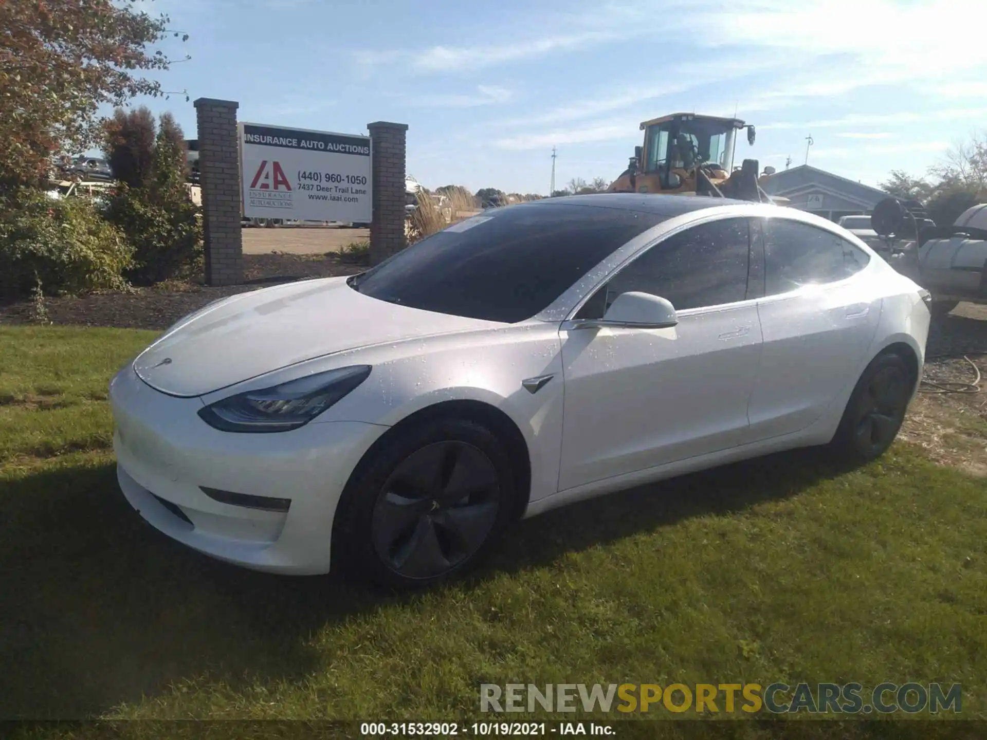 2 Photograph of a damaged car 5YJ3E1EB1KF493237 TESLA MODEL 3 2019