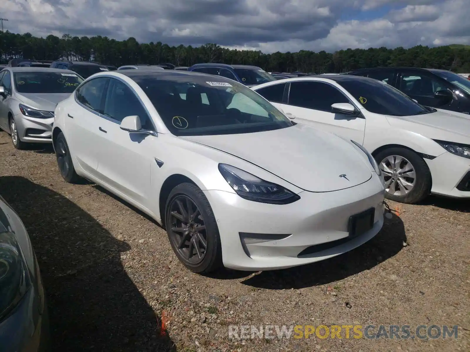 1 Photograph of a damaged car 5YJ3E1EB1KF493528 TESLA MODEL 3 2019