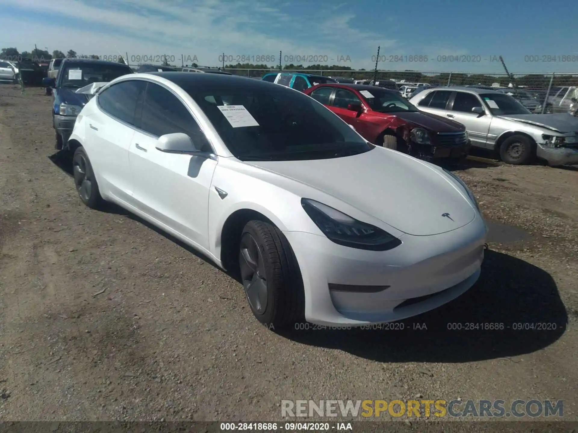 1 Photograph of a damaged car 5YJ3E1EB1KF494548 TESLA MODEL 3 2019