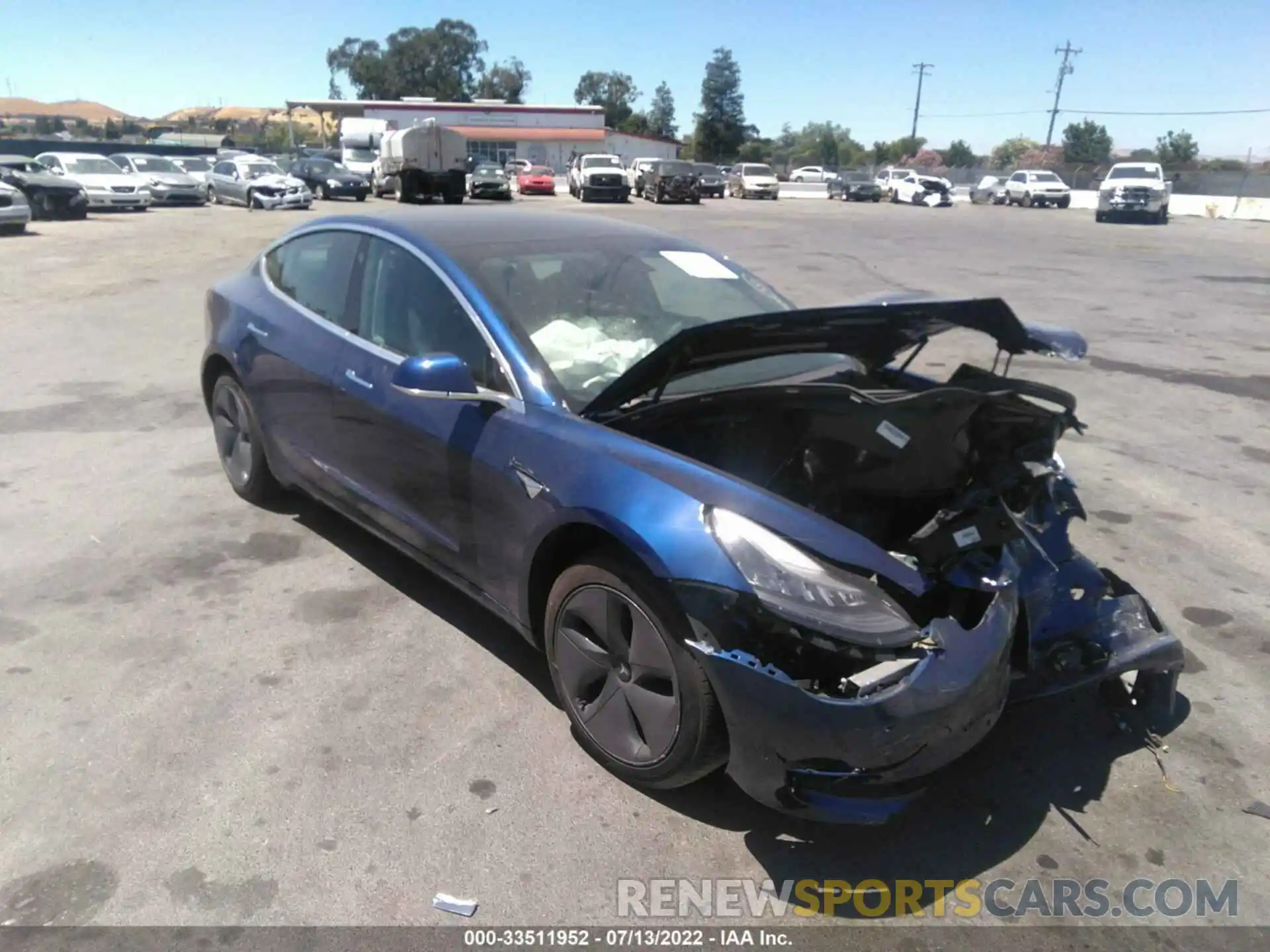 1 Photograph of a damaged car 5YJ3E1EB1KF497269 TESLA MODEL 3 2019