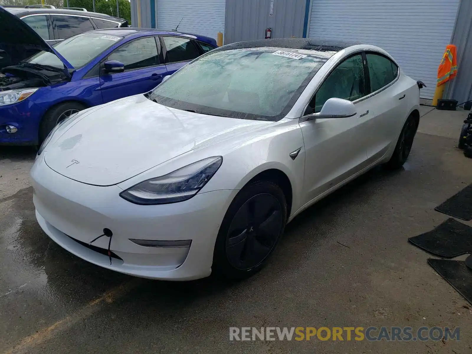 2 Photograph of a damaged car 5YJ3E1EB1KF513129 TESLA MODEL 3 2019