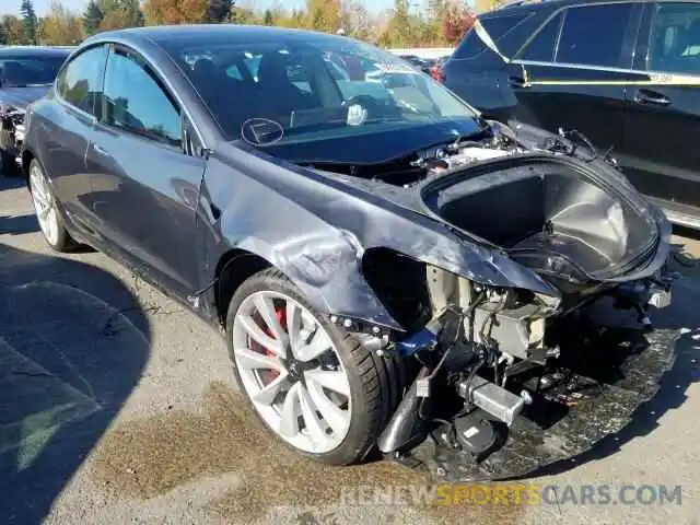 1 Photograph of a damaged car 5YJ3E1EB1KF528732 TESLA MODEL 3 2019