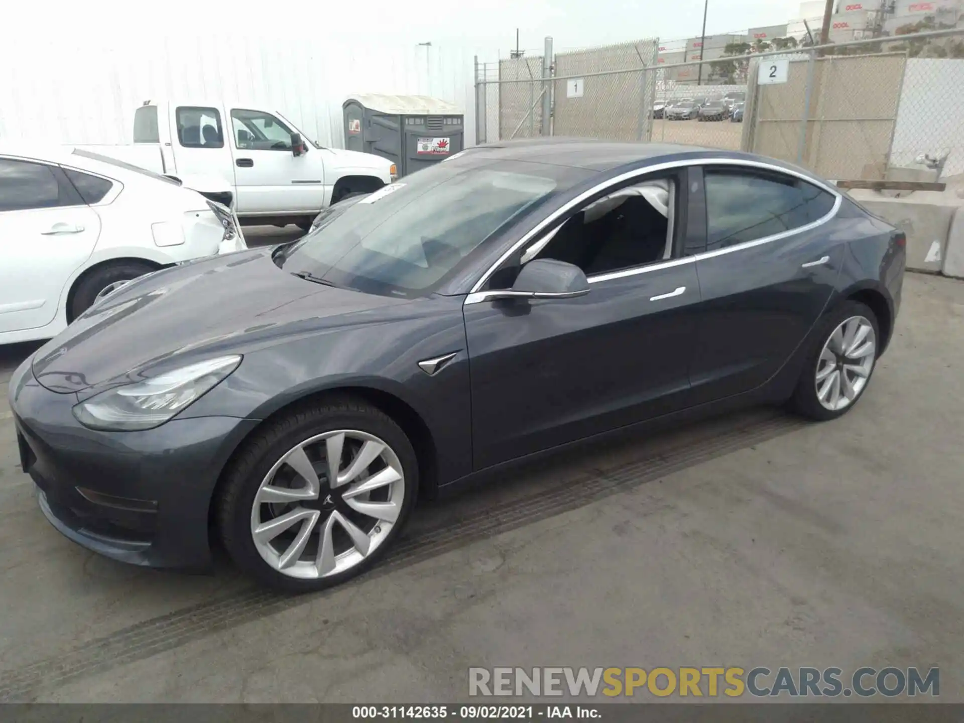 2 Photograph of a damaged car 5YJ3E1EB1KF529928 TESLA MODEL 3 2019