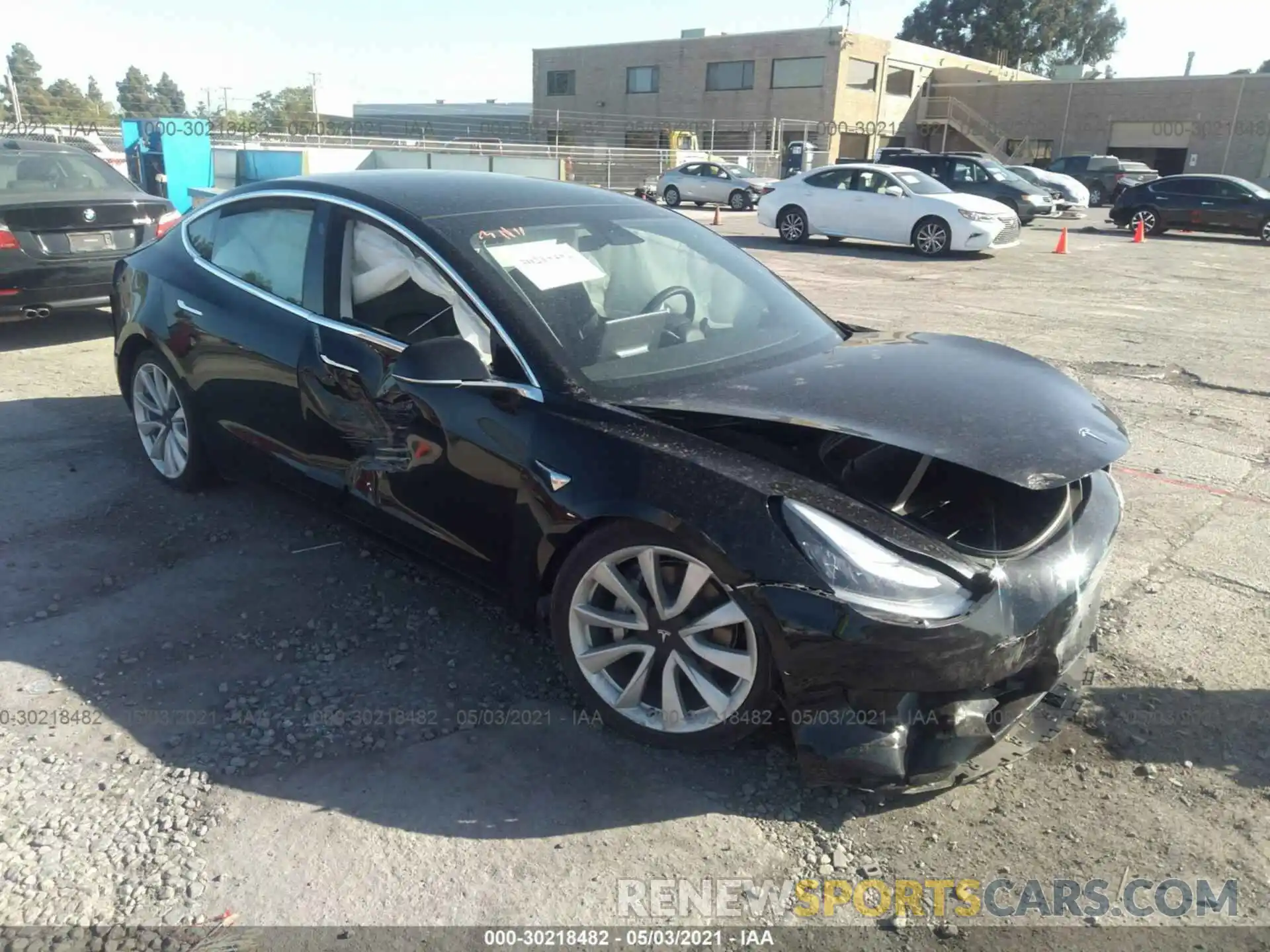 1 Photograph of a damaged car 5YJ3E1EB1KF535180 TESLA MODEL 3 2019