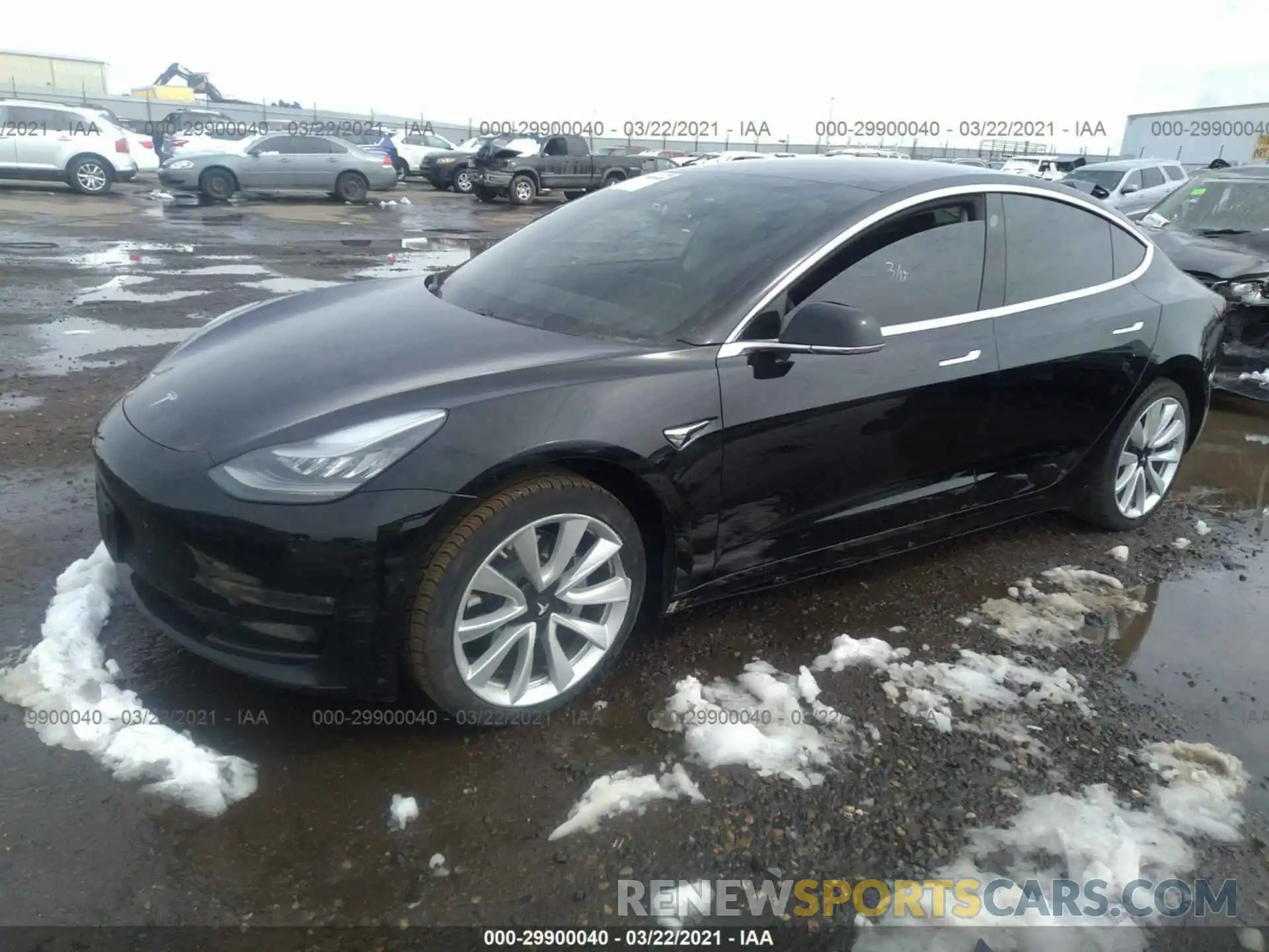 2 Photograph of a damaged car 5YJ3E1EB2KF191939 TESLA MODEL 3 2019