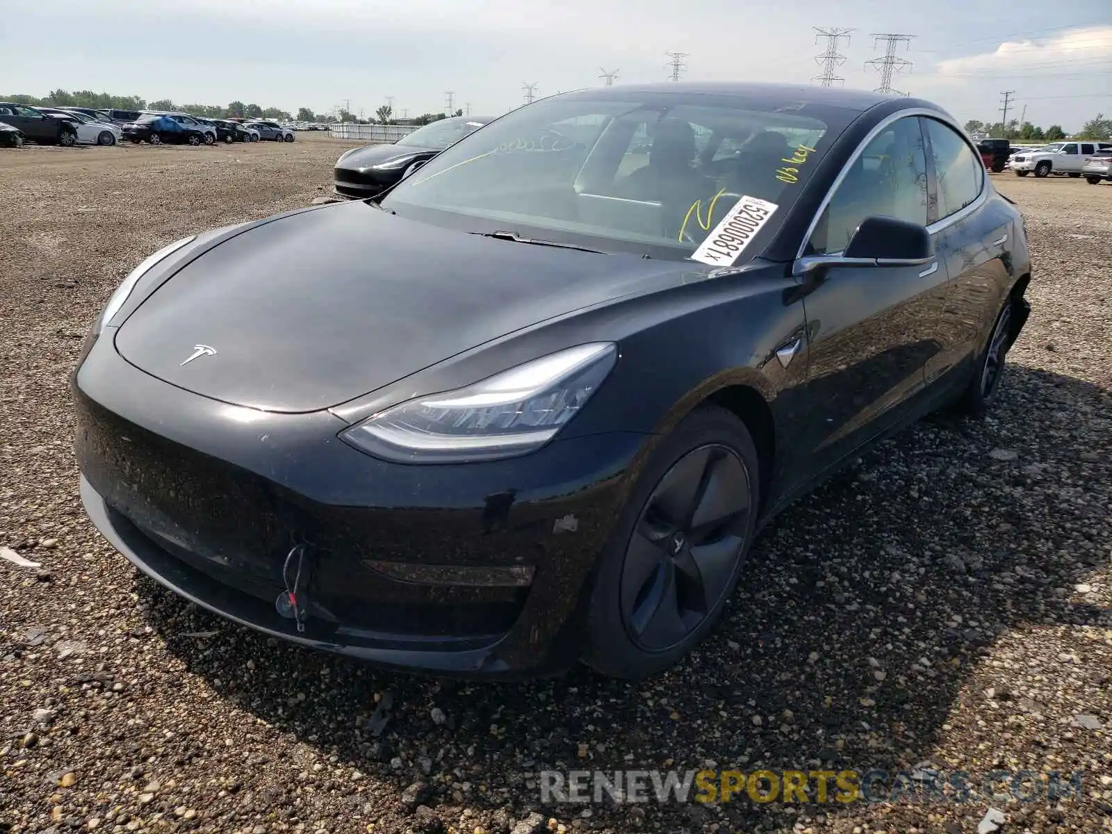 2 Photograph of a damaged car 5YJ3E1EB2KF197028 TESLA MODEL 3 2019