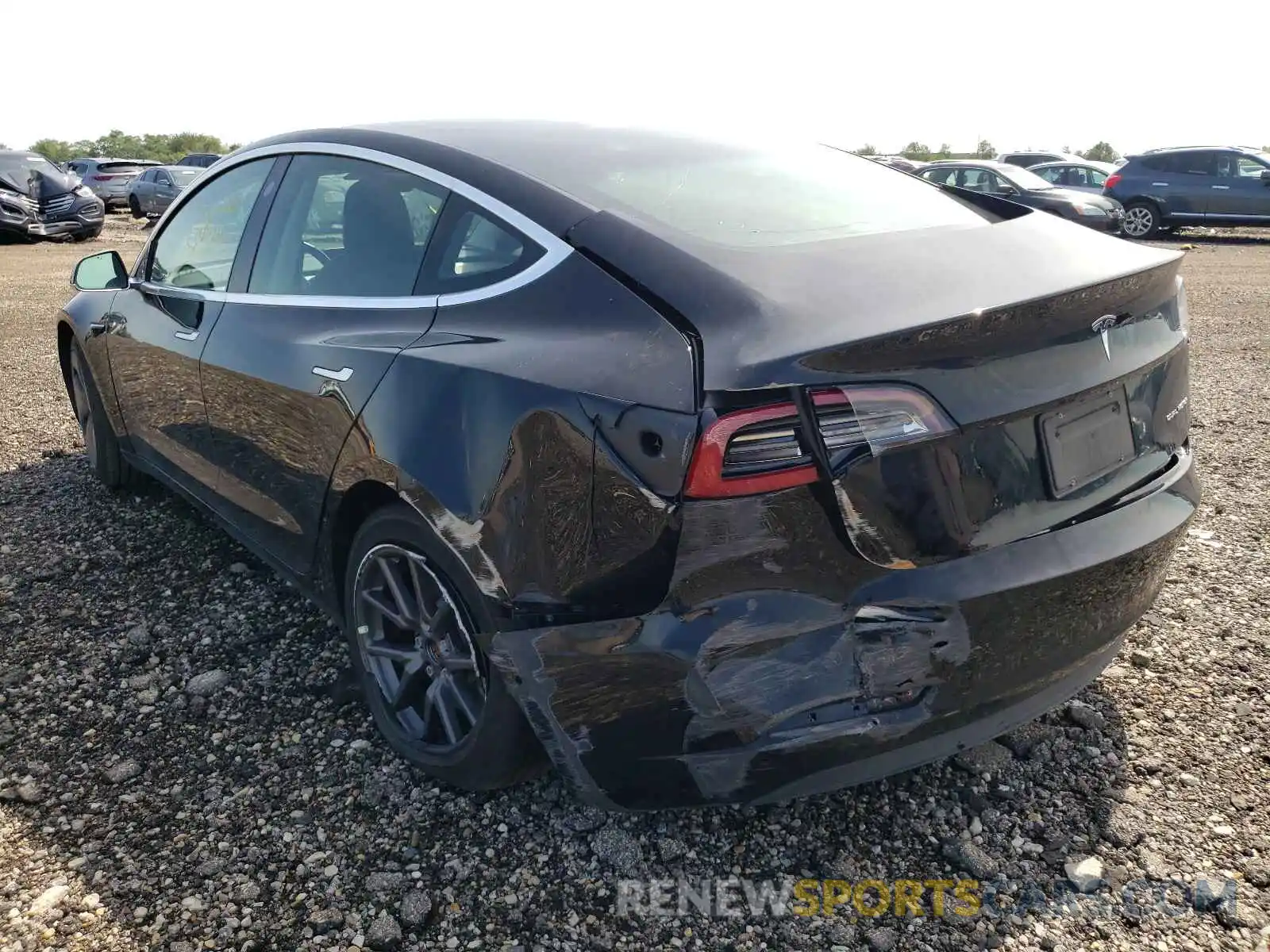 3 Photograph of a damaged car 5YJ3E1EB2KF197028 TESLA MODEL 3 2019