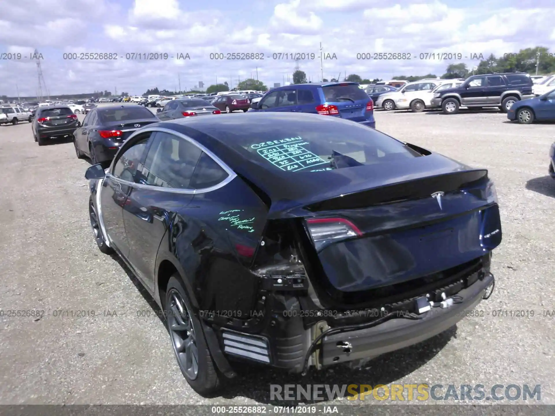 3 Photograph of a damaged car 5YJ3E1EB2KF198907 TESLA MODEL 3 2019