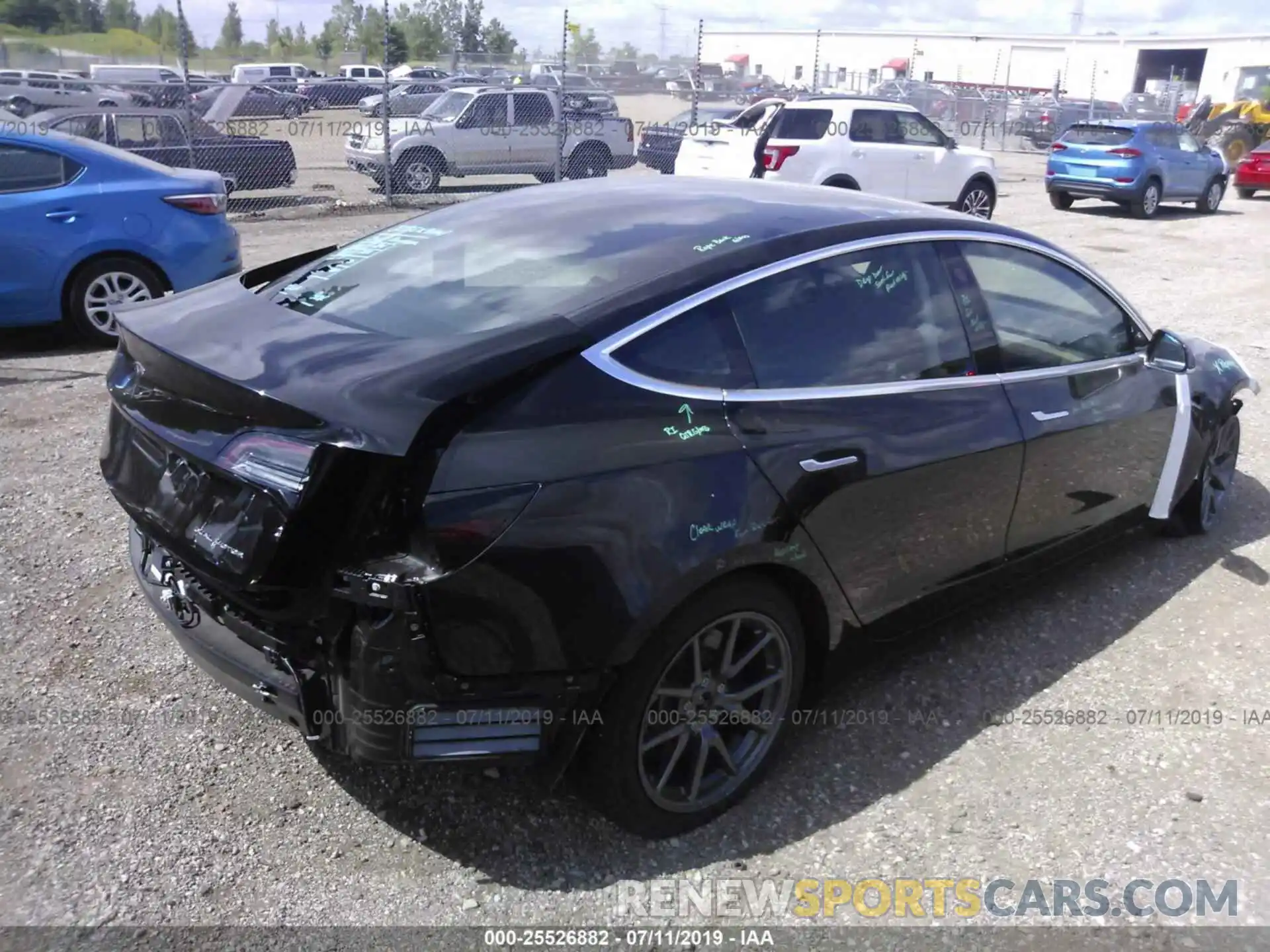 4 Photograph of a damaged car 5YJ3E1EB2KF198907 TESLA MODEL 3 2019