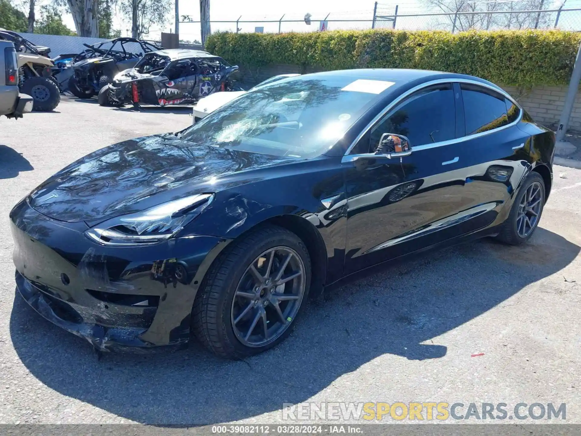 2 Photograph of a damaged car 5YJ3E1EB2KF198941 TESLA MODEL 3 2019