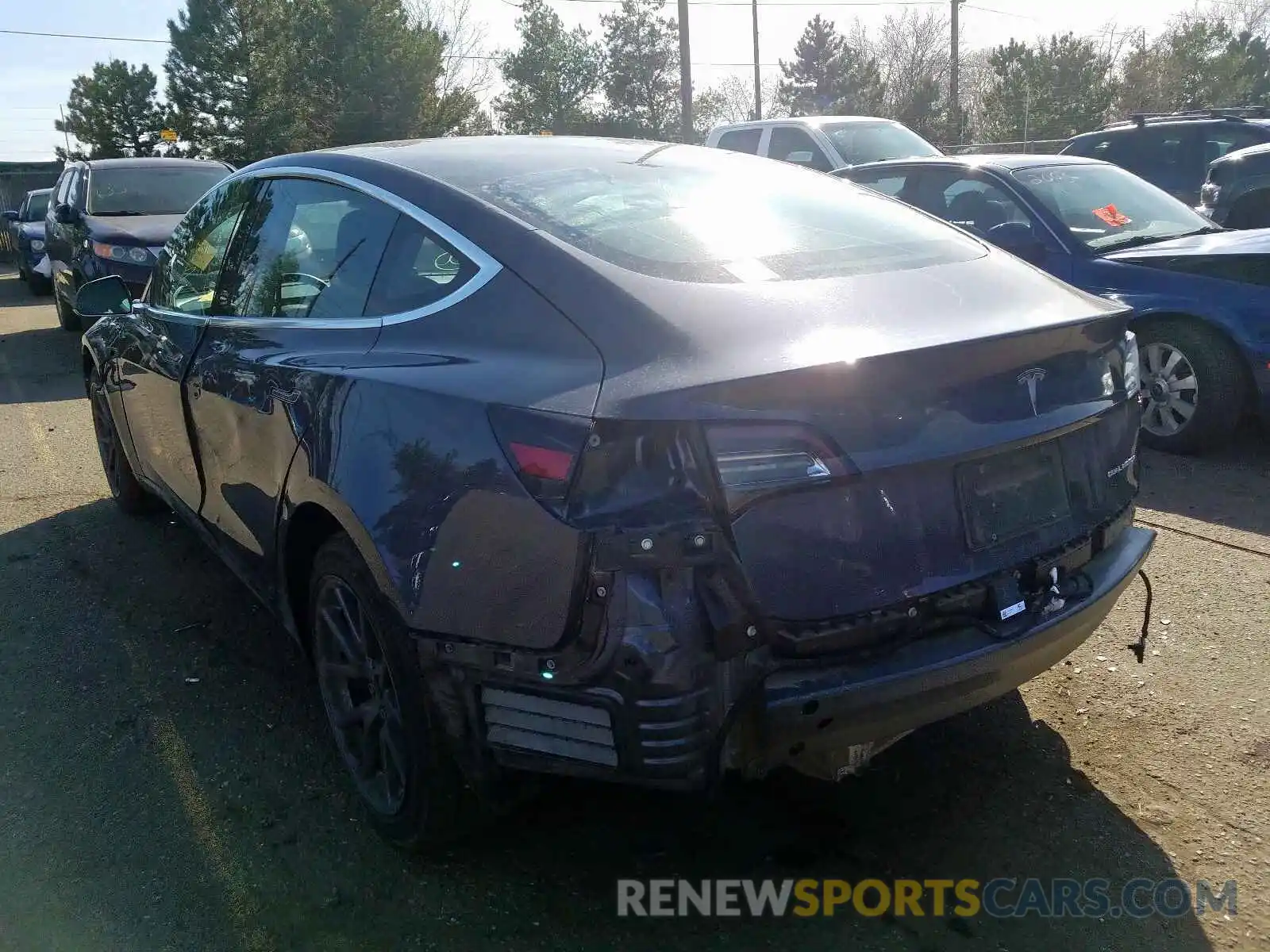 3 Photograph of a damaged car 5YJ3E1EB2KF205466 TESLA MODEL 3 2019