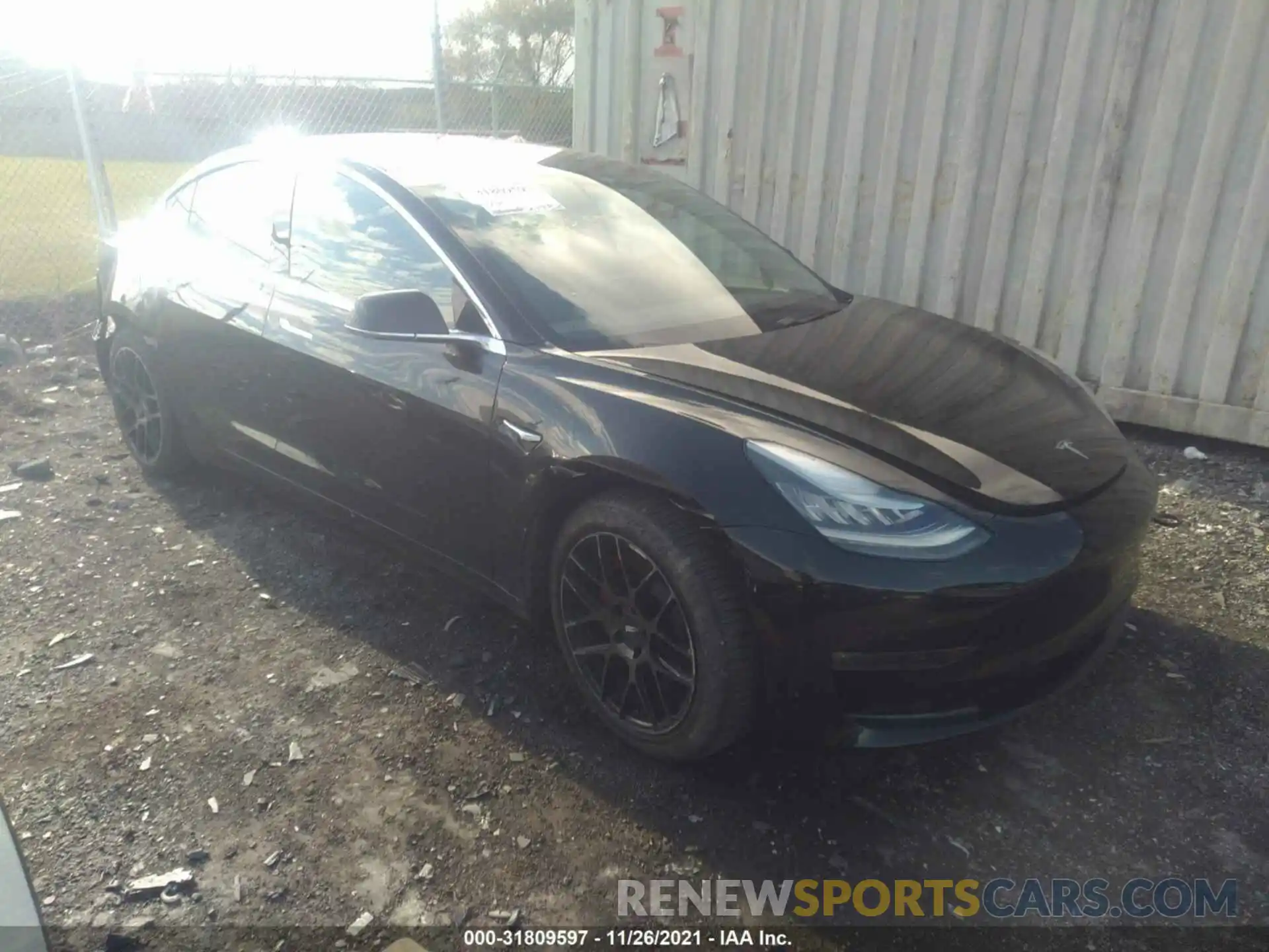 1 Photograph of a damaged car 5YJ3E1EB2KF213969 TESLA MODEL 3 2019