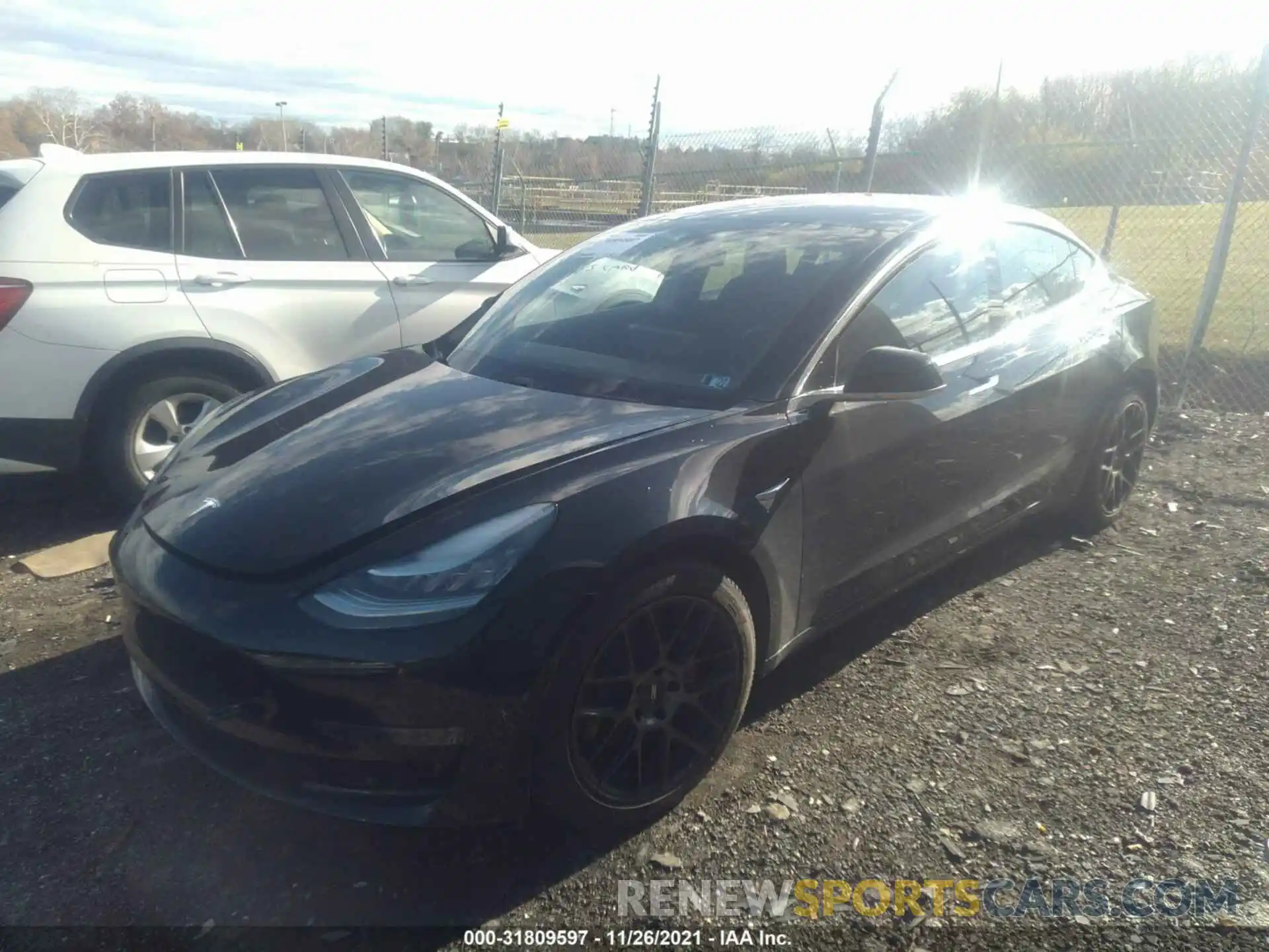 2 Photograph of a damaged car 5YJ3E1EB2KF213969 TESLA MODEL 3 2019