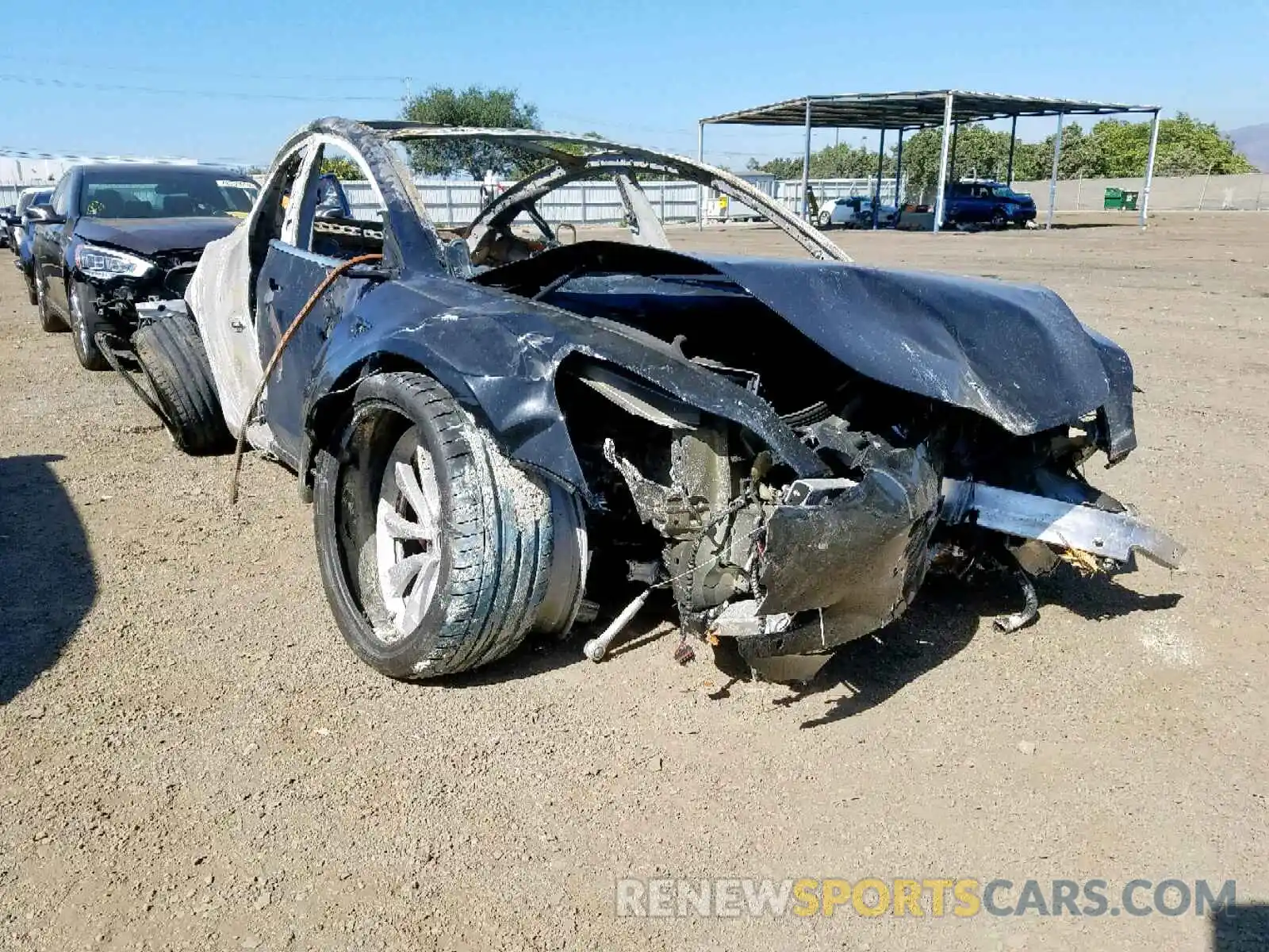 1 Photograph of a damaged car 5YJ3E1EB2KF214071 TESLA MODEL 3 2019