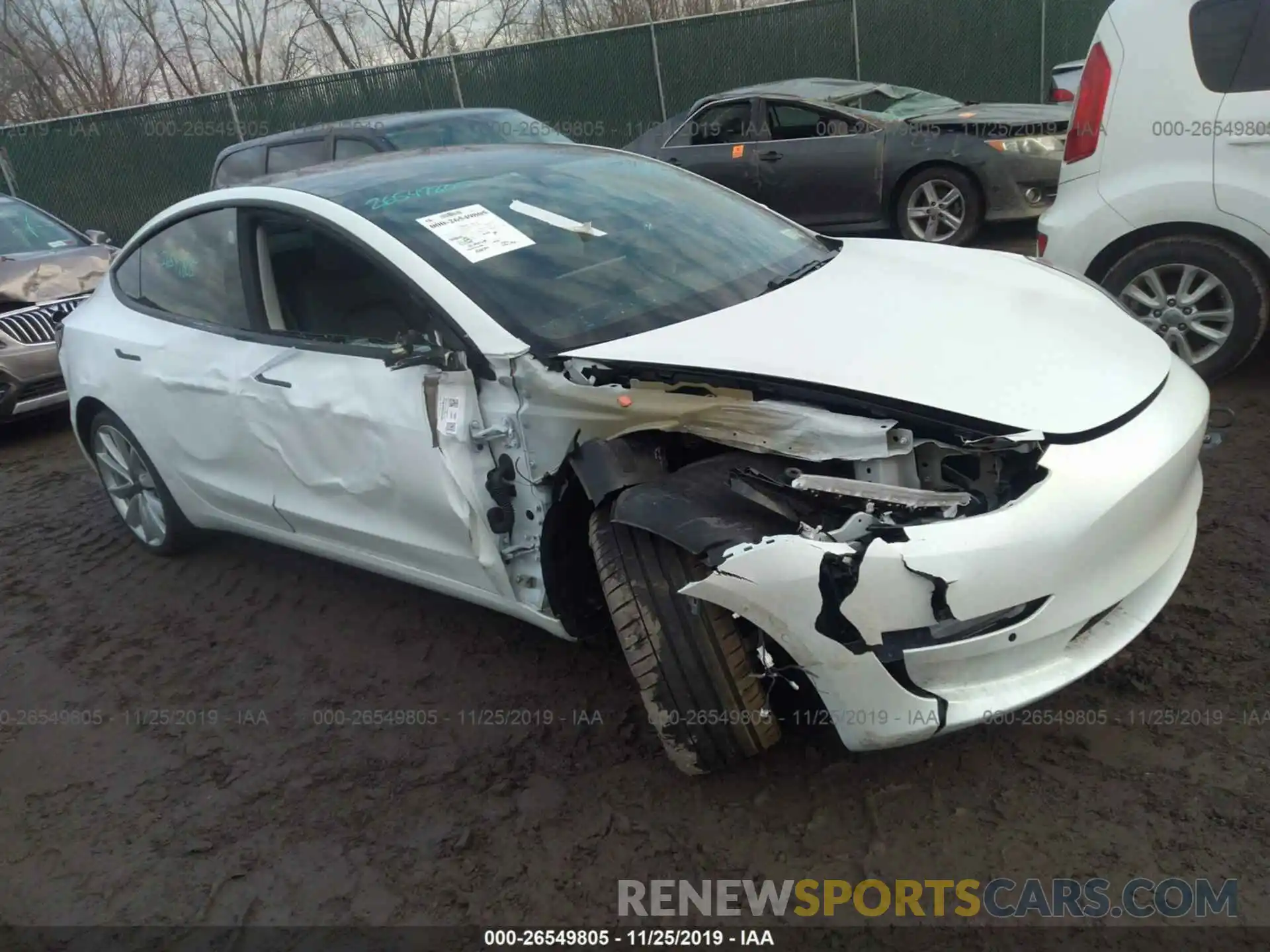 1 Photograph of a damaged car 5YJ3E1EB2KF231419 TESLA MODEL 3 2019